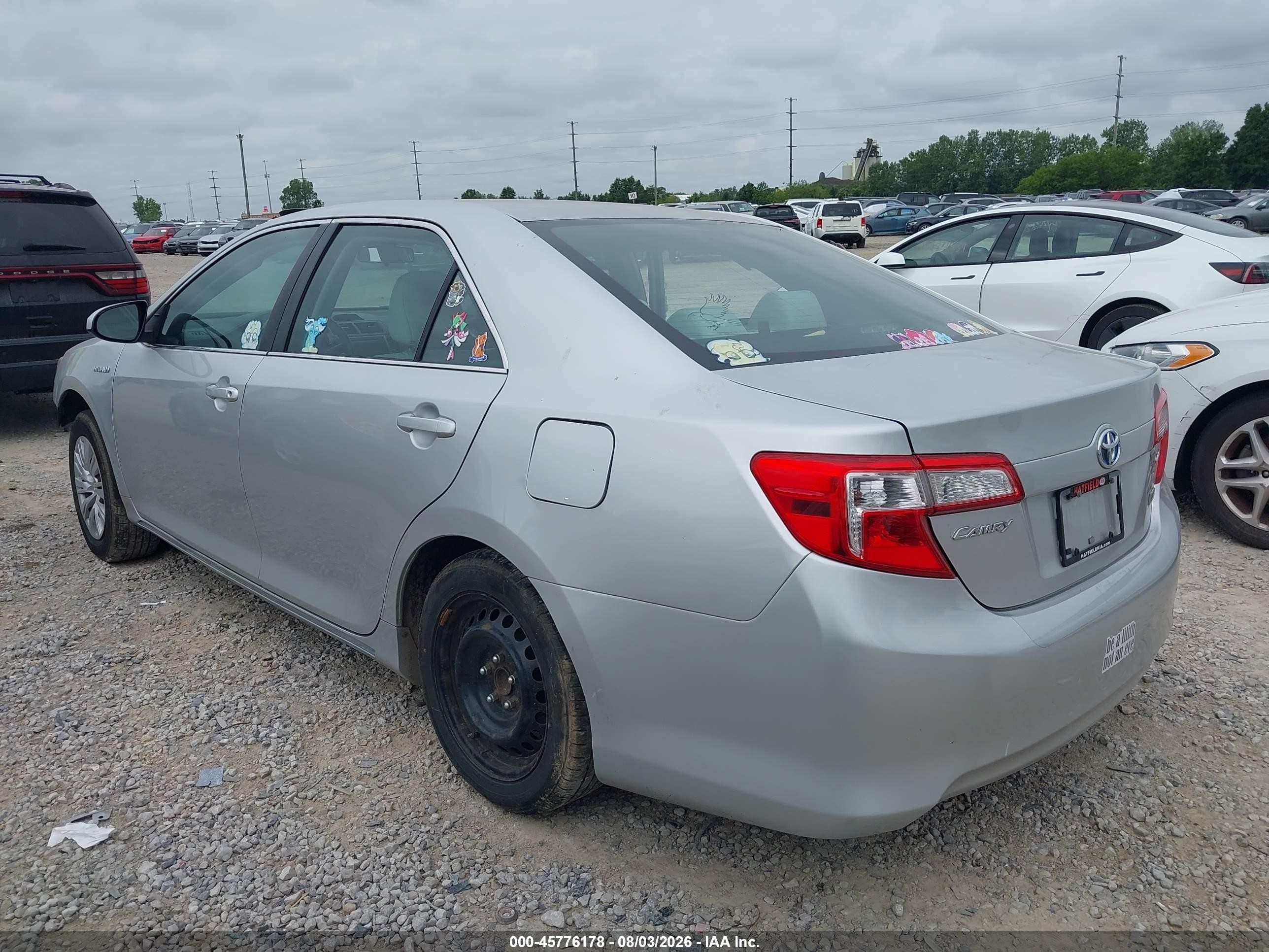 2012 Toyota Camry Hybrid Le Silver vin: 4T1BD1FKXCU033866