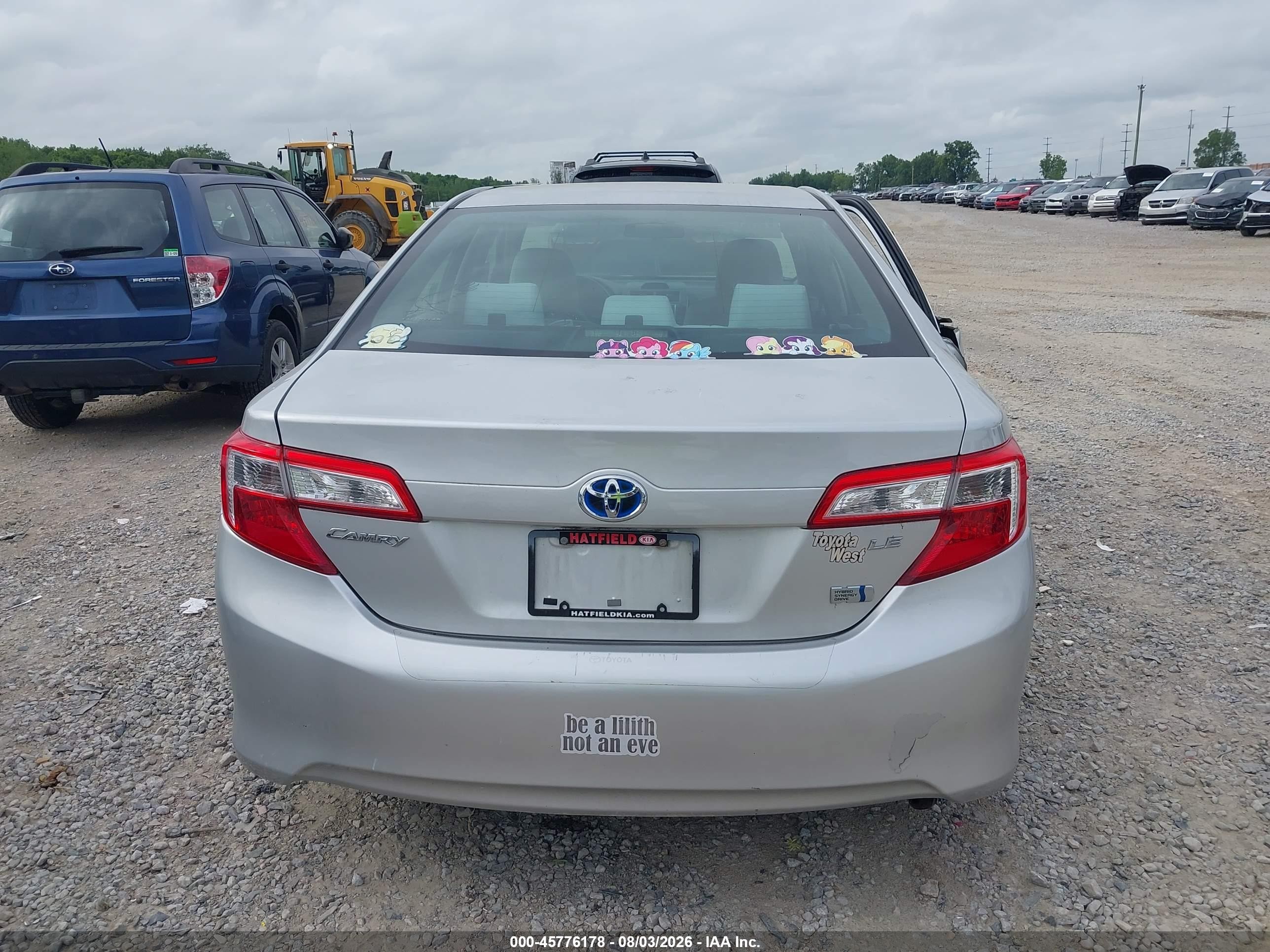 2012 Toyota Camry Hybrid Le Silver vin: 4T1BD1FKXCU033866