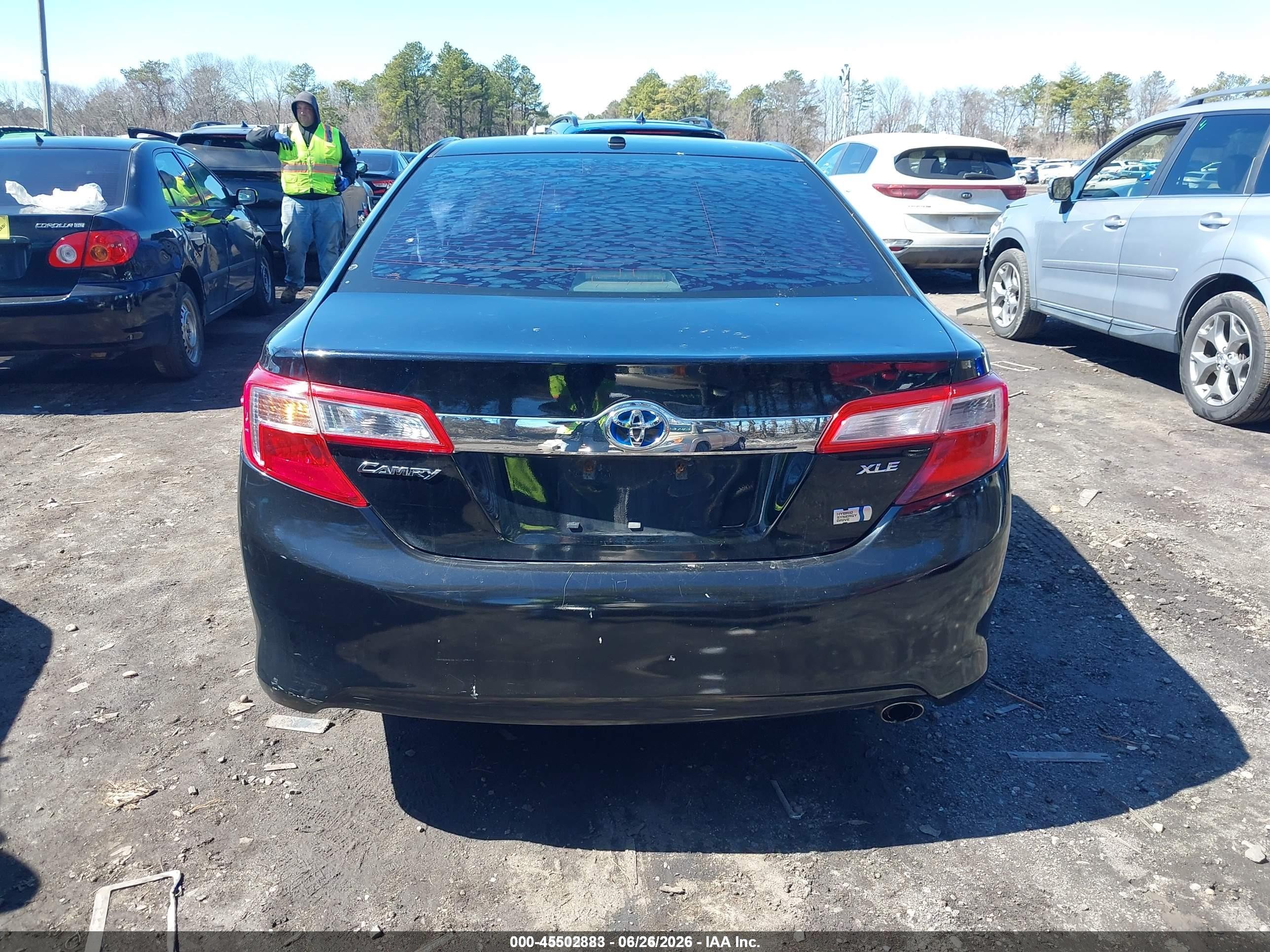 2013 Toyota Camry Hybrid Xle Black vin: 4T1BD1FKXDU065721