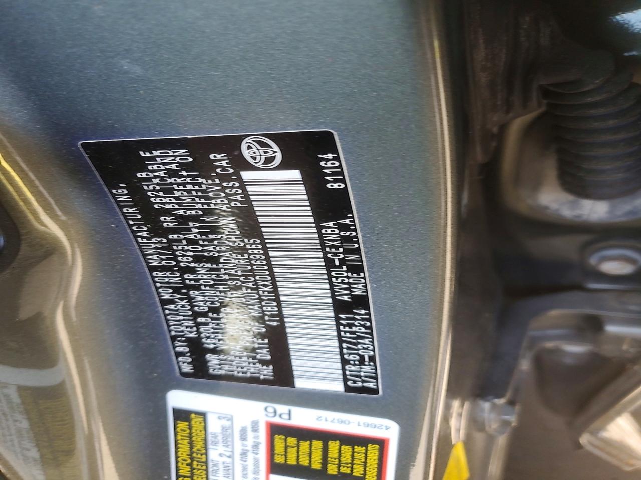 2013 Toyota Camry Hybrid Le Gray vin: 4T1BD1FKXDU069865