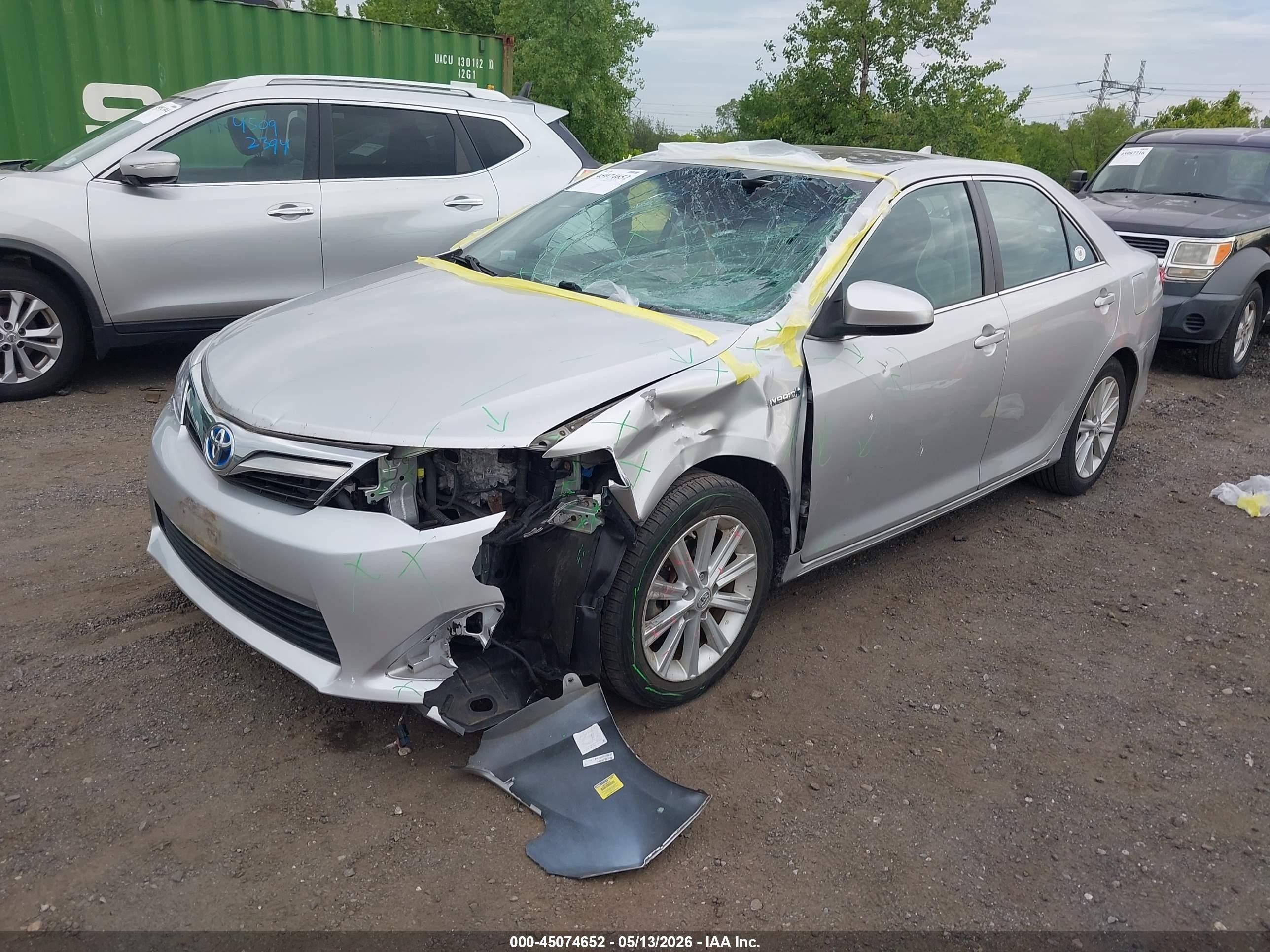 2013 Toyota Camry Hybrid Xle Silver vin: 4T1BD1FKXDU074158