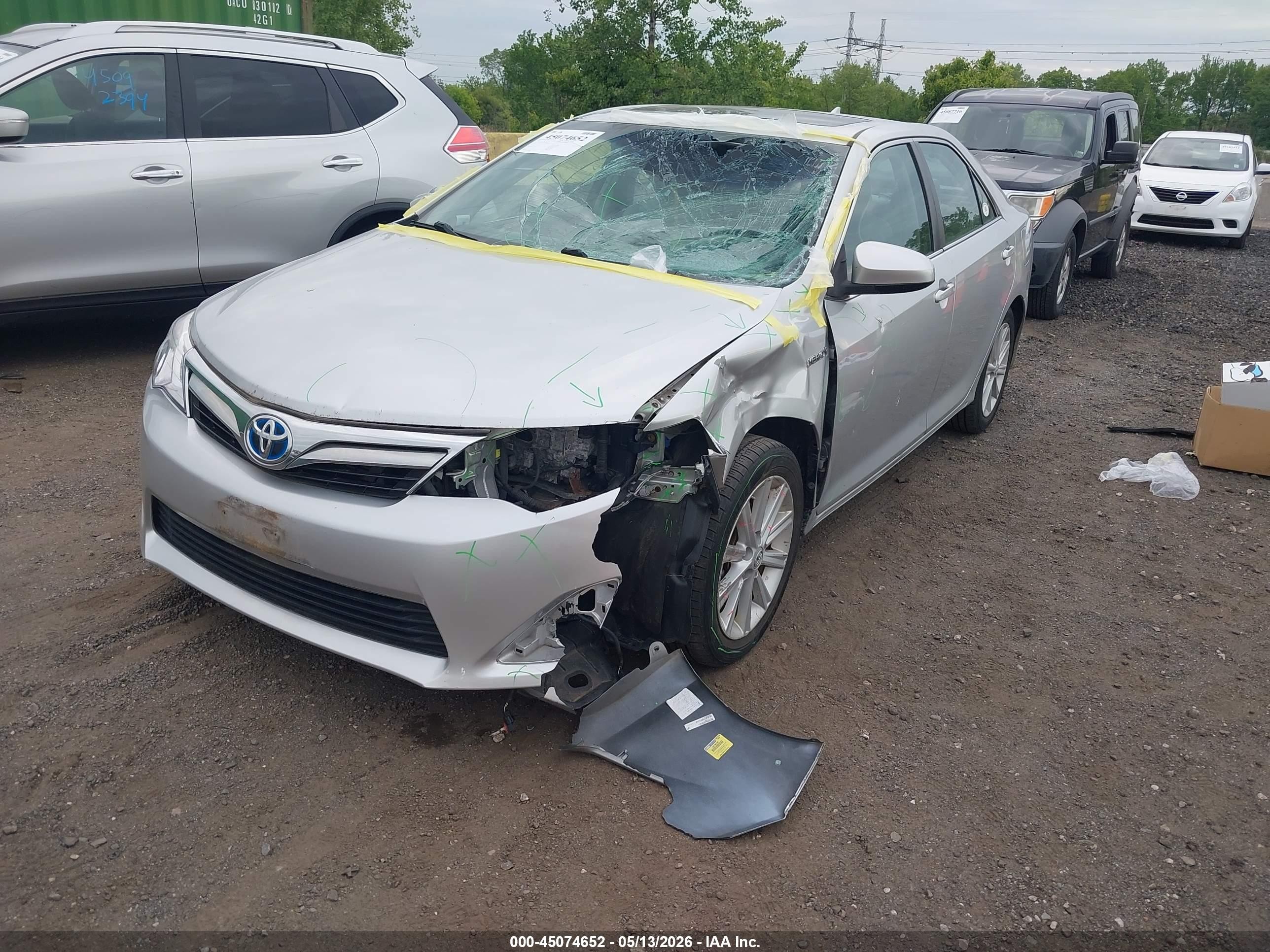 2013 Toyota Camry Hybrid Xle Silver vin: 4T1BD1FKXDU074158