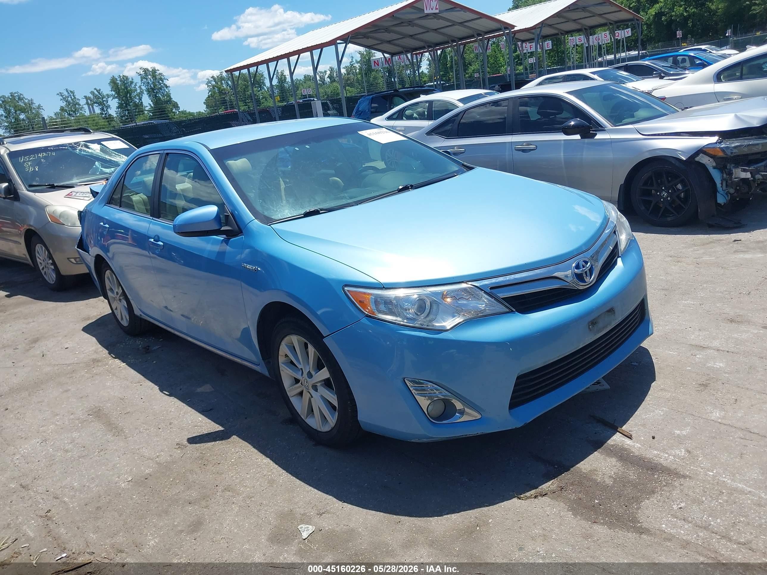 2013 Toyota Camry Hybrid Xle Синий vin: 4T1BD1FKXDU077058