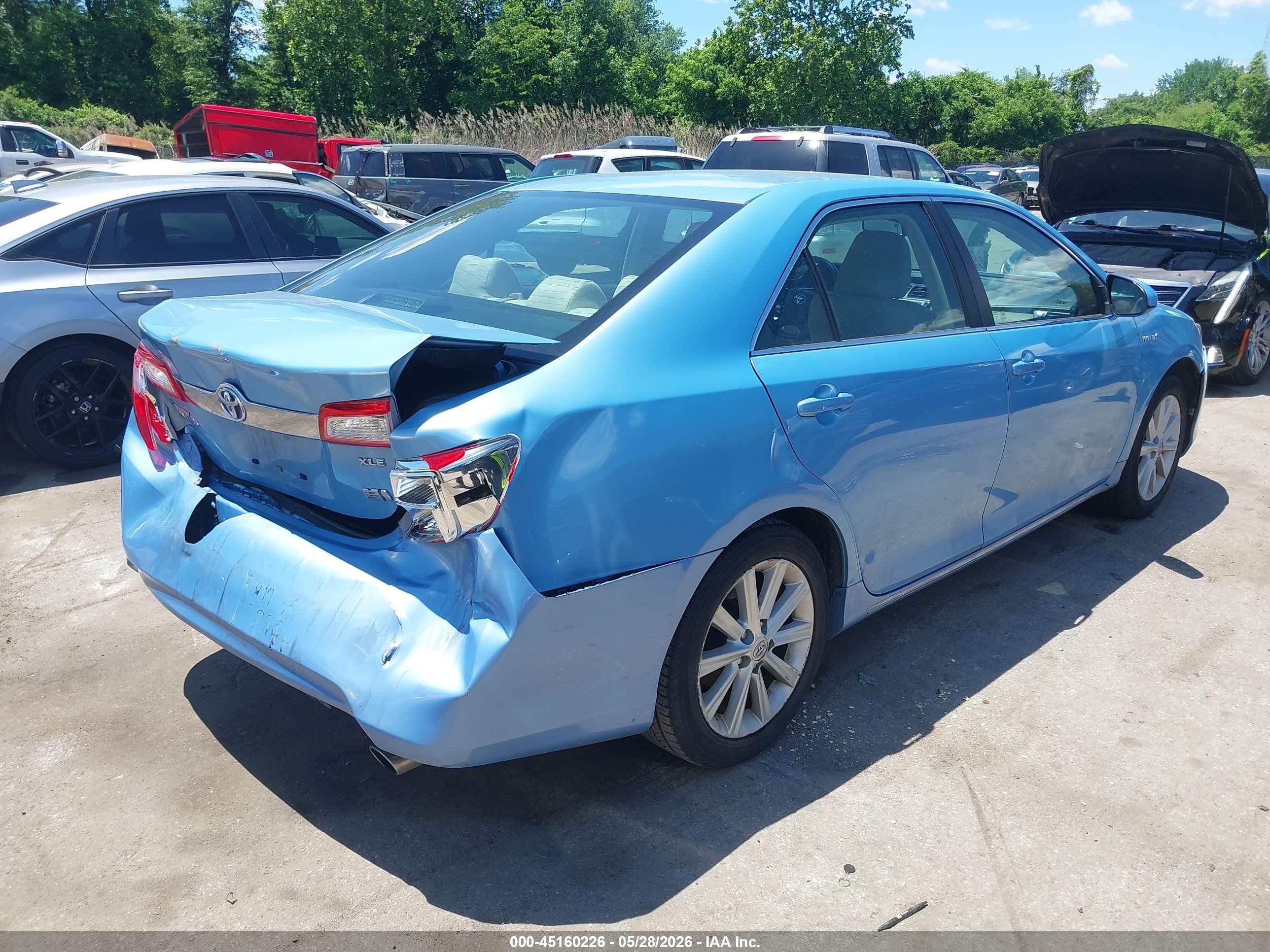 2013 Toyota Camry Hybrid Xle Синий vin: 4T1BD1FKXDU077058
