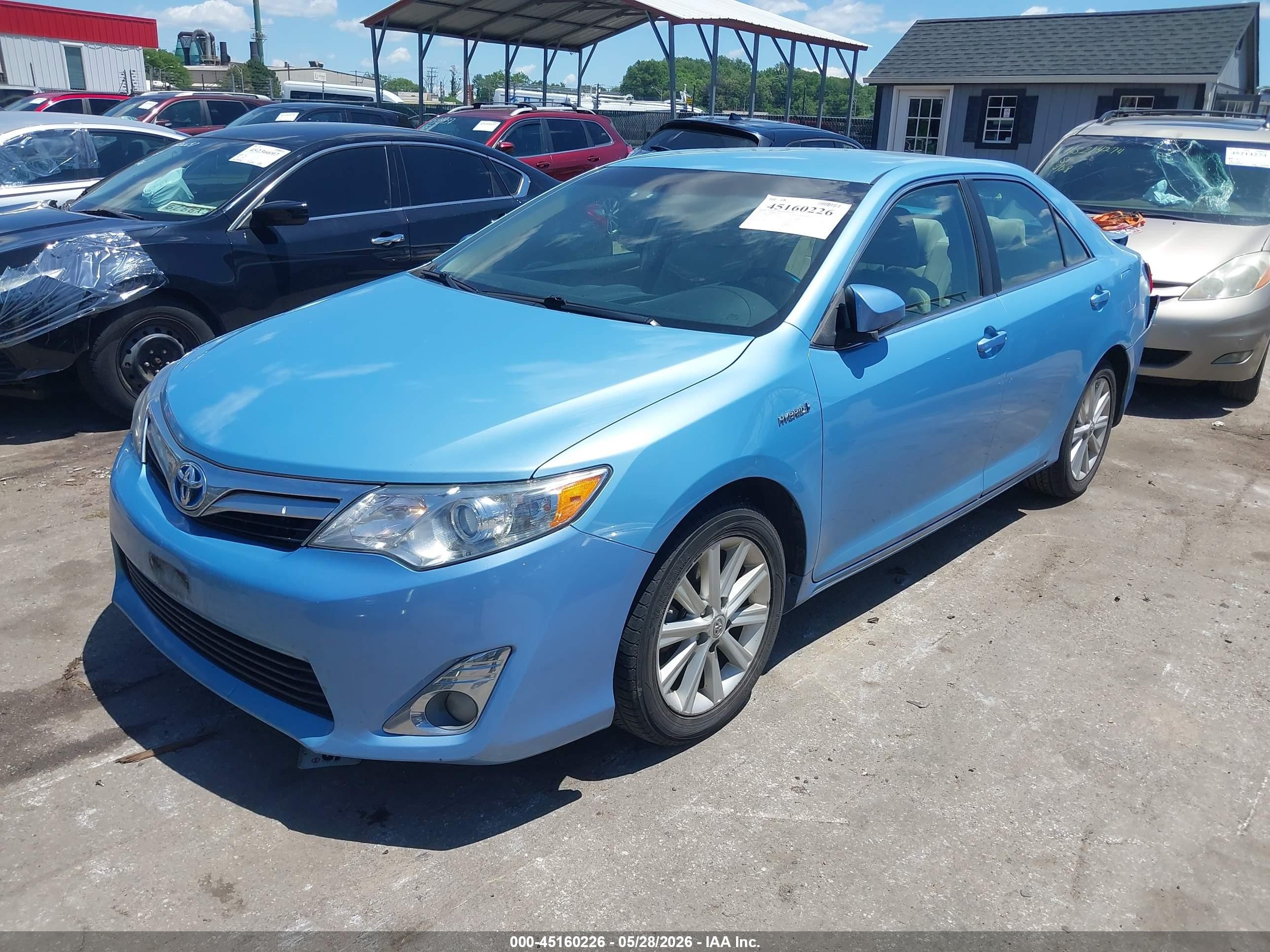 2013 Toyota Camry Hybrid Xle Синий vin: 4T1BD1FKXDU077058