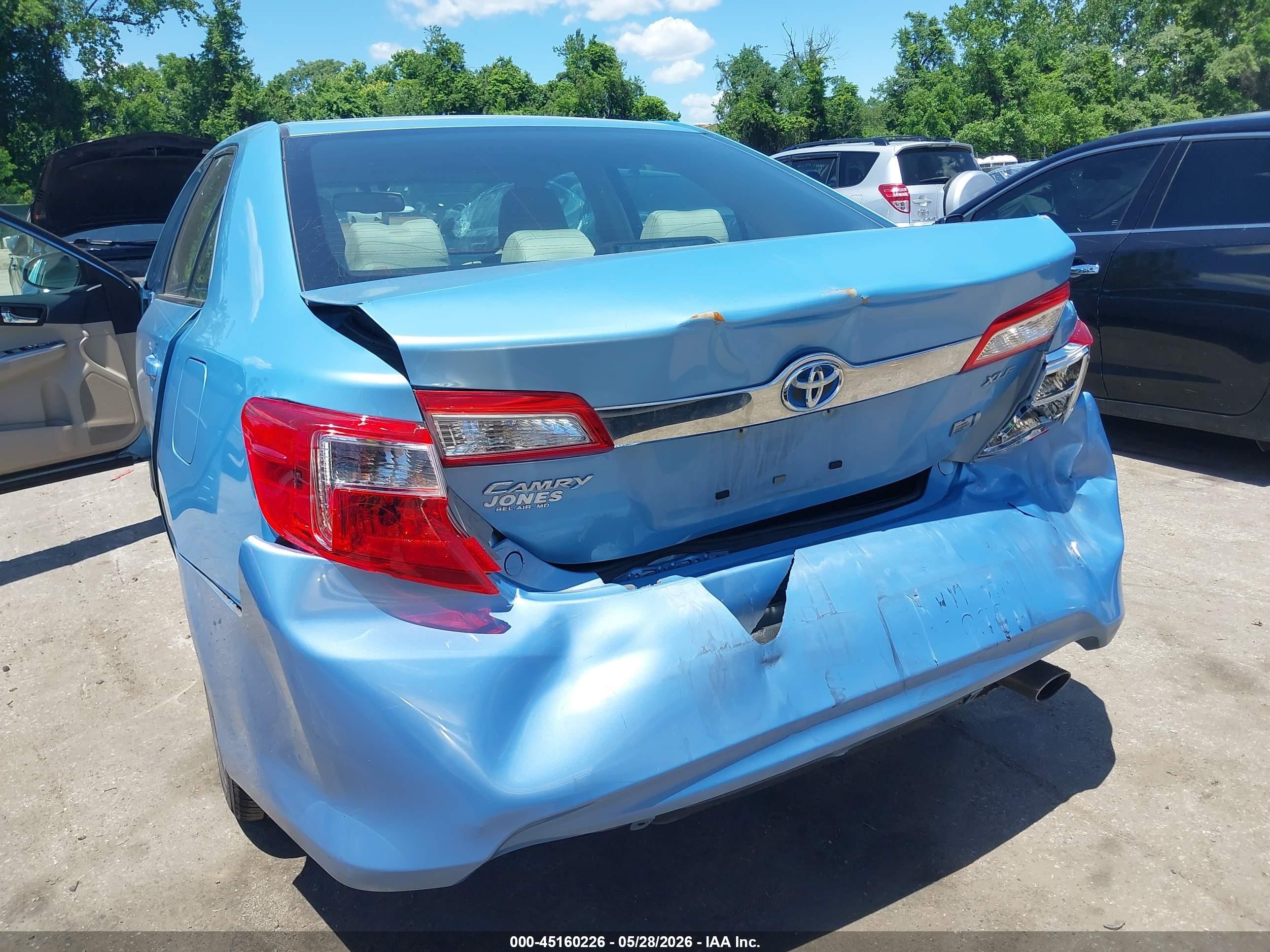 2013 Toyota Camry Hybrid Xle Синий vin: 4T1BD1FKXDU077058