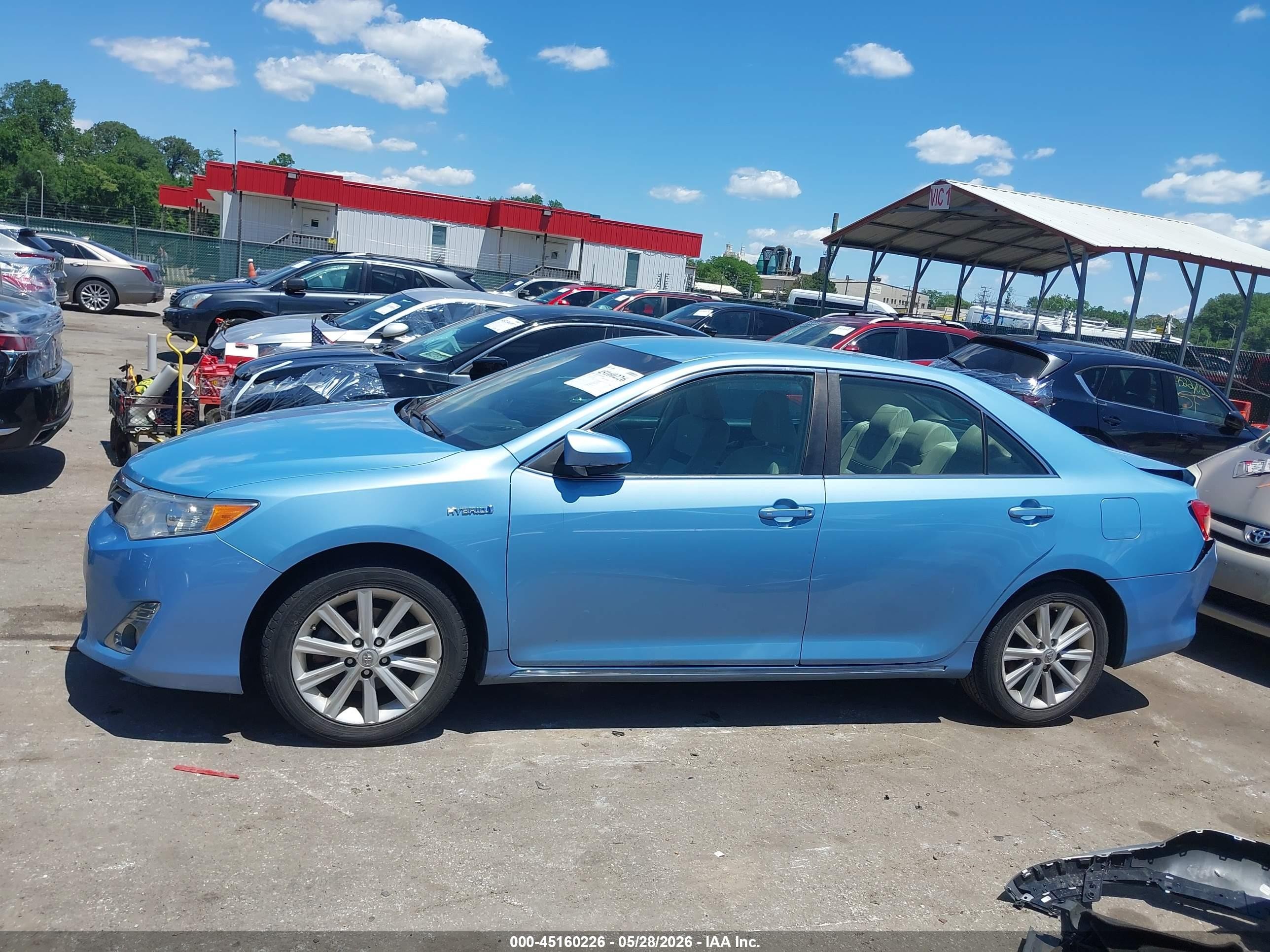 2013 Toyota Camry Hybrid Xle Синий vin: 4T1BD1FKXDU077058