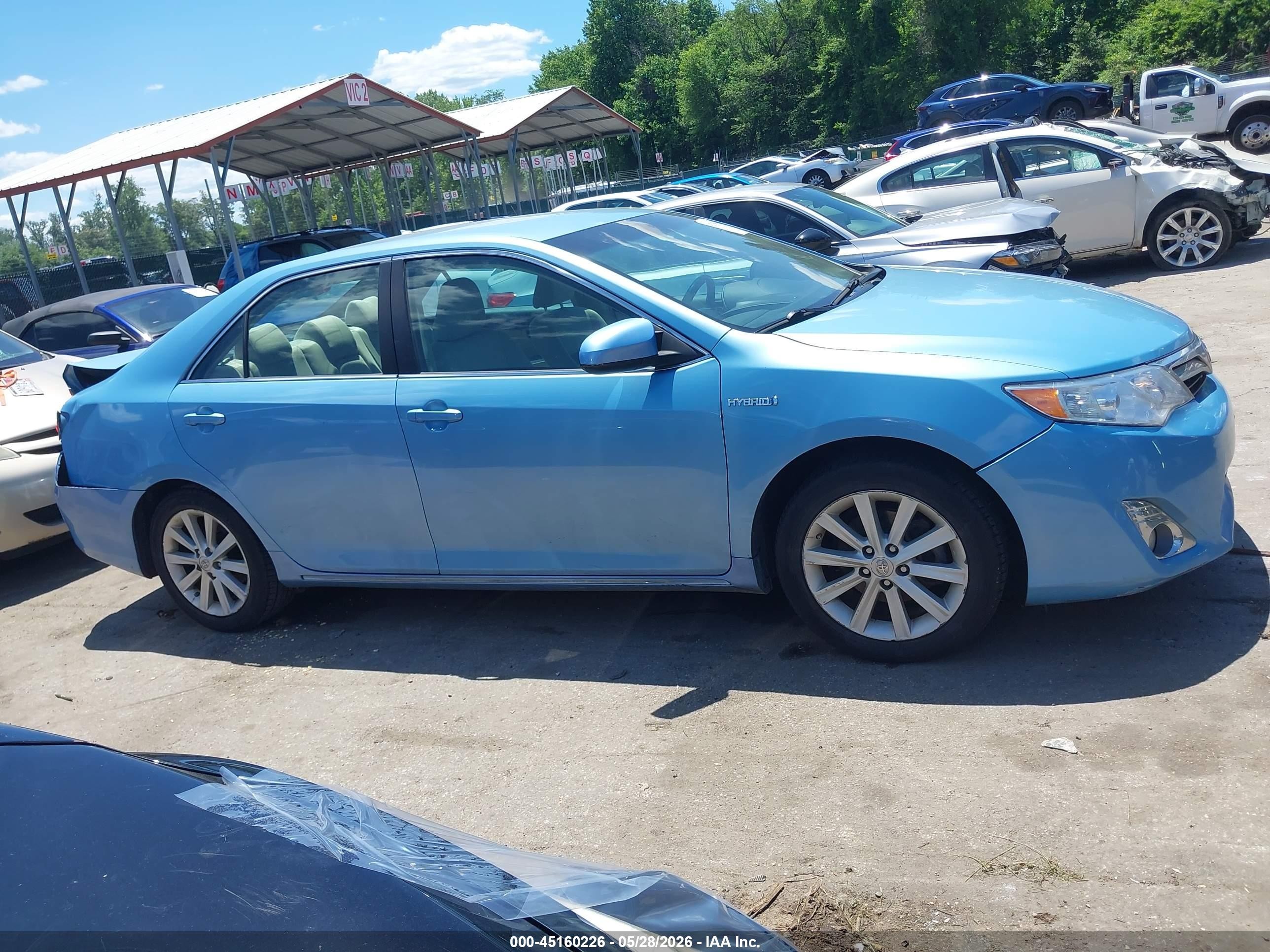 2013 Toyota Camry Hybrid Xle Синий vin: 4T1BD1FKXDU077058