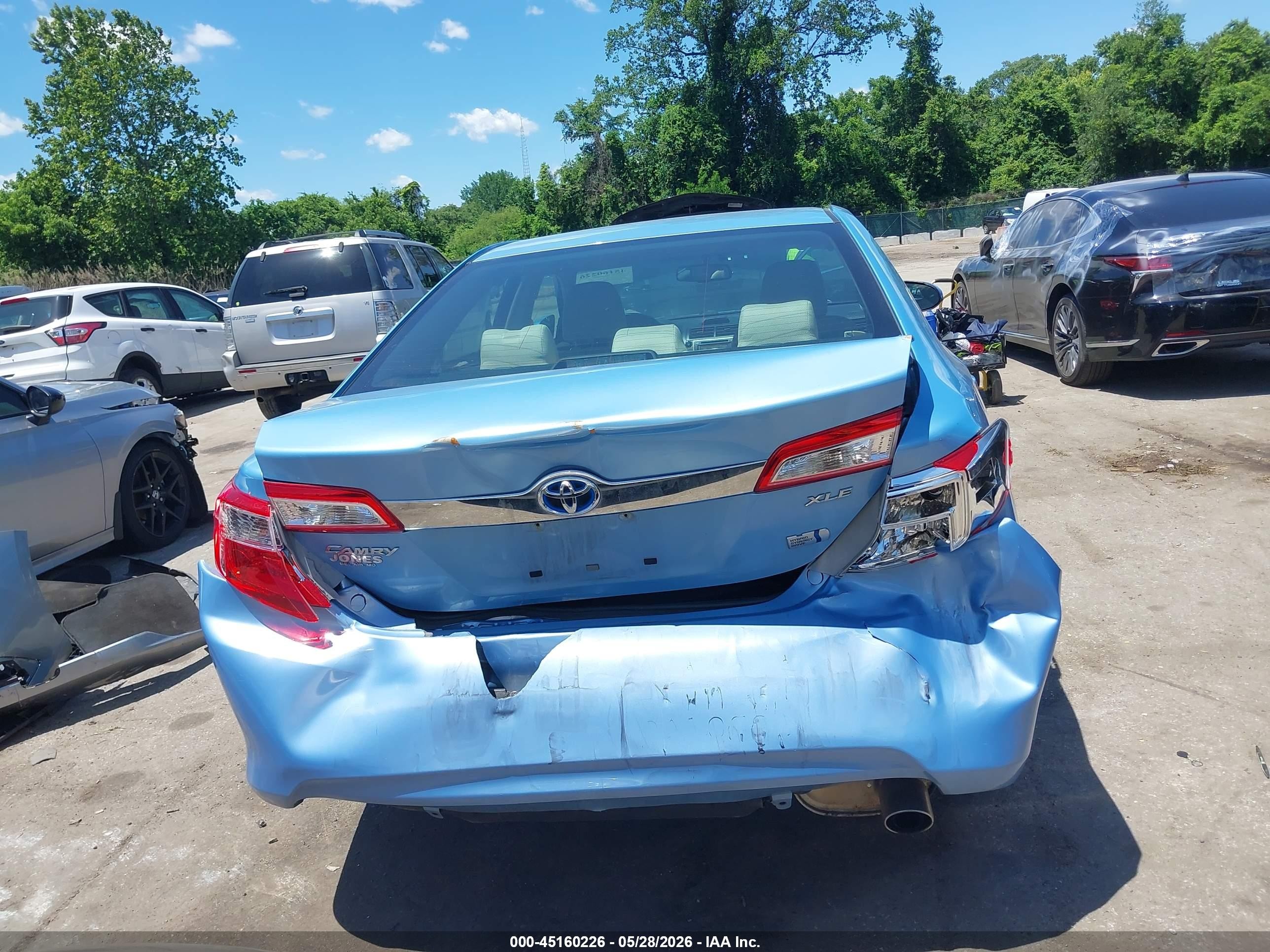 2013 Toyota Camry Hybrid Xle Синий vin: 4T1BD1FKXDU077058