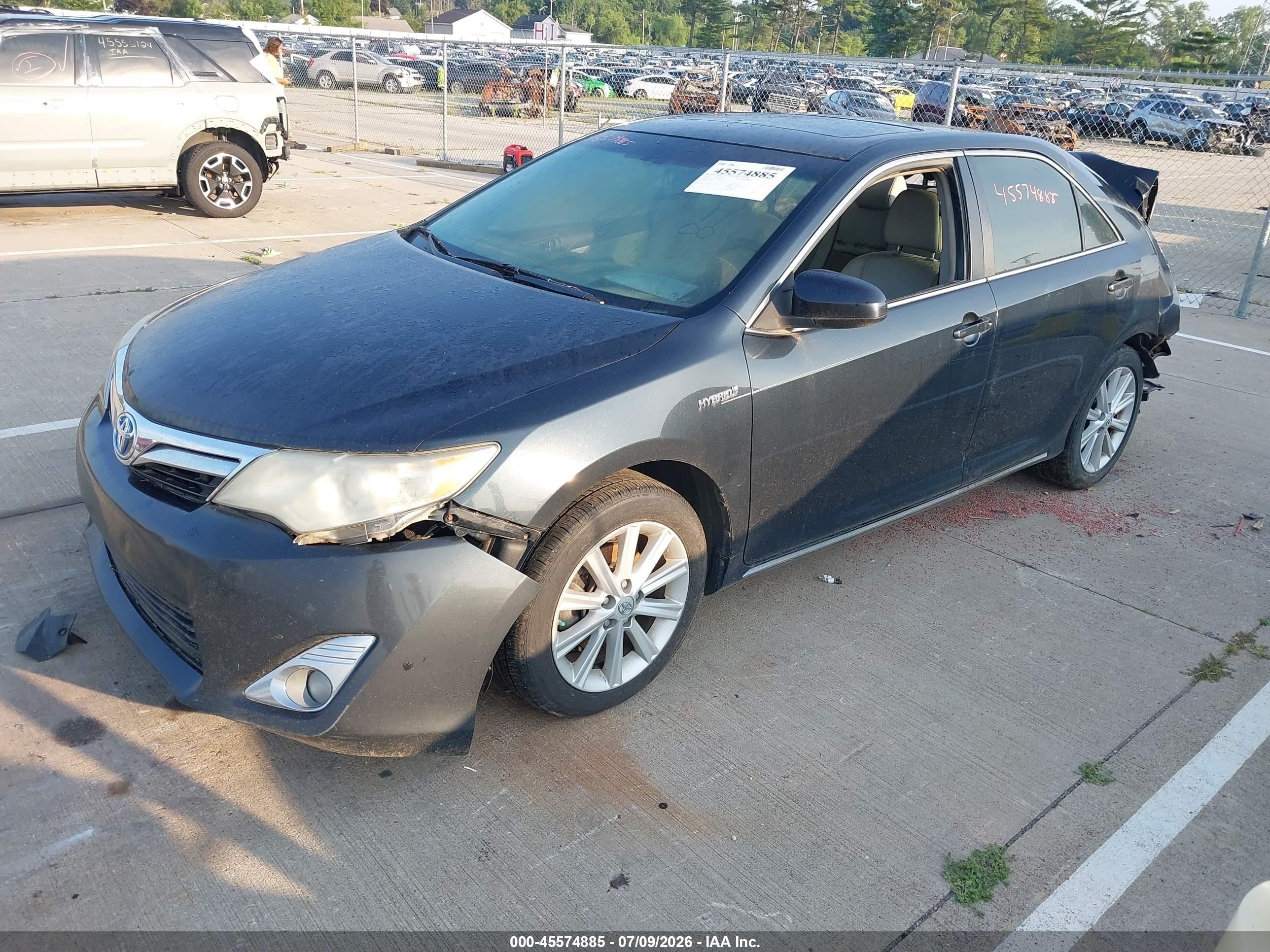 2013 Toyota Camry Hybrid Xle Gray vin: 4T1BD1FKXDU084589