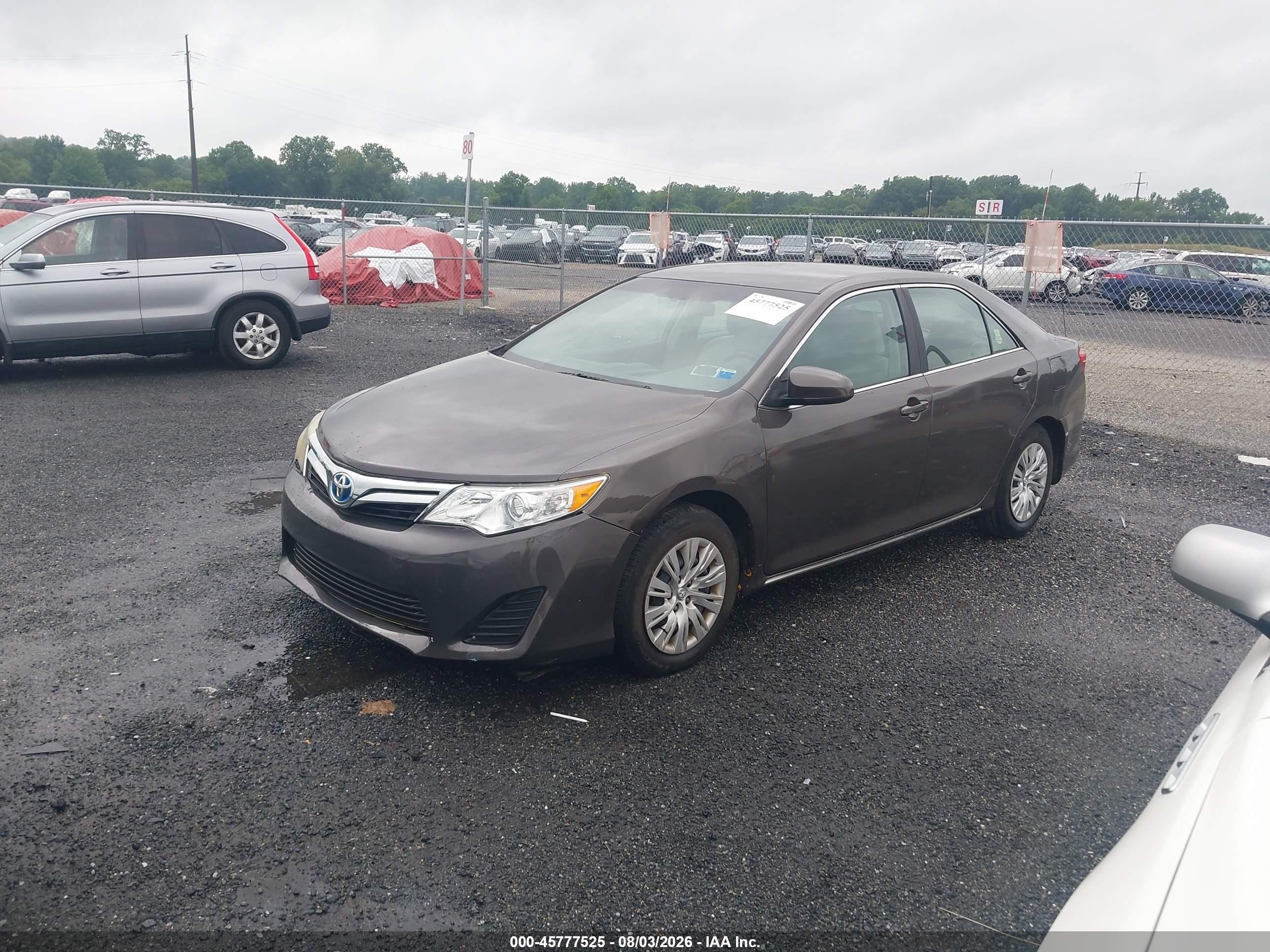 2013 Toyota Camry Hybrid Le Gray vin: 4T1BD1FKXDU085452