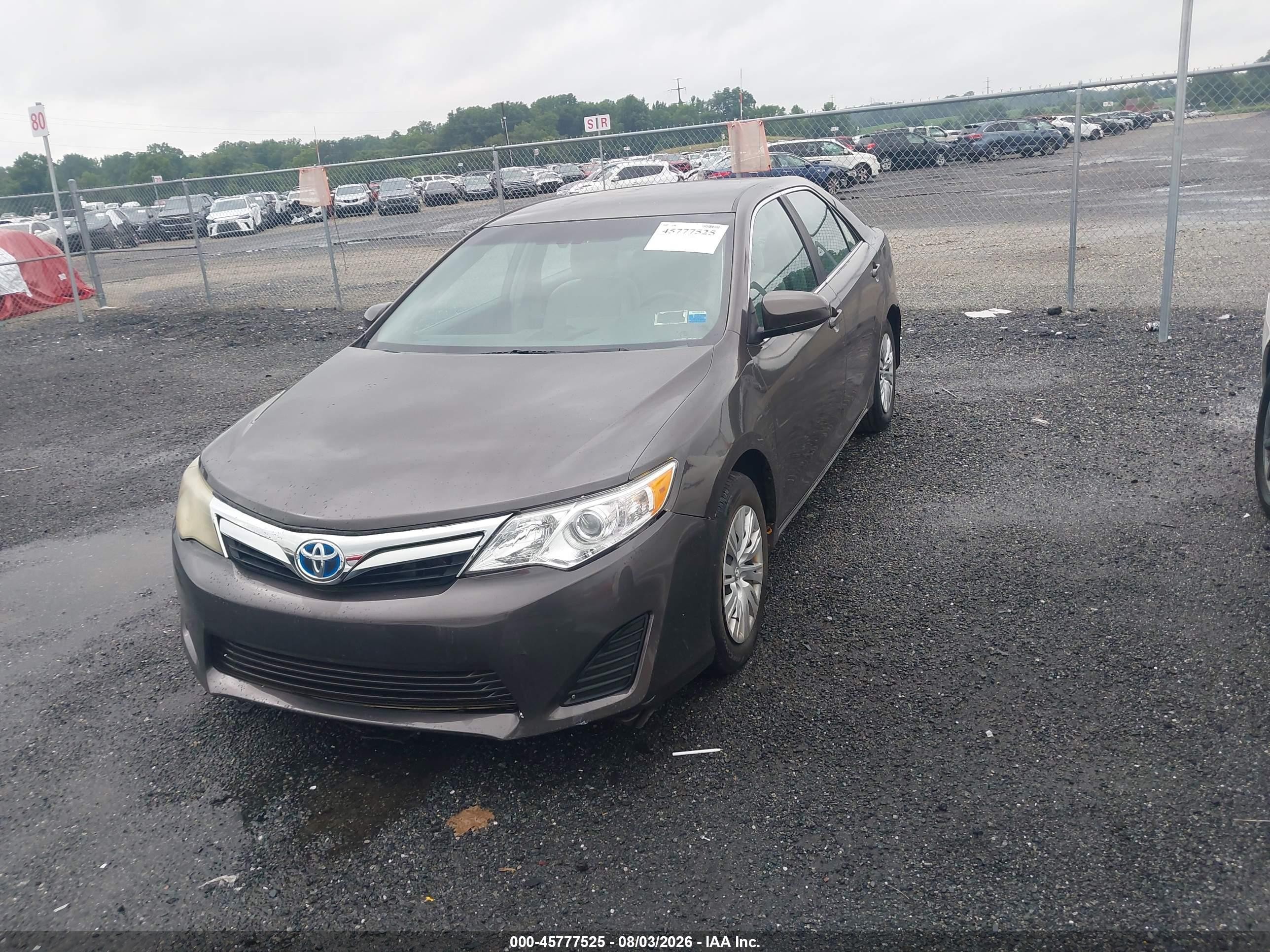 2013 Toyota Camry Hybrid Le Gray vin: 4T1BD1FKXDU085452