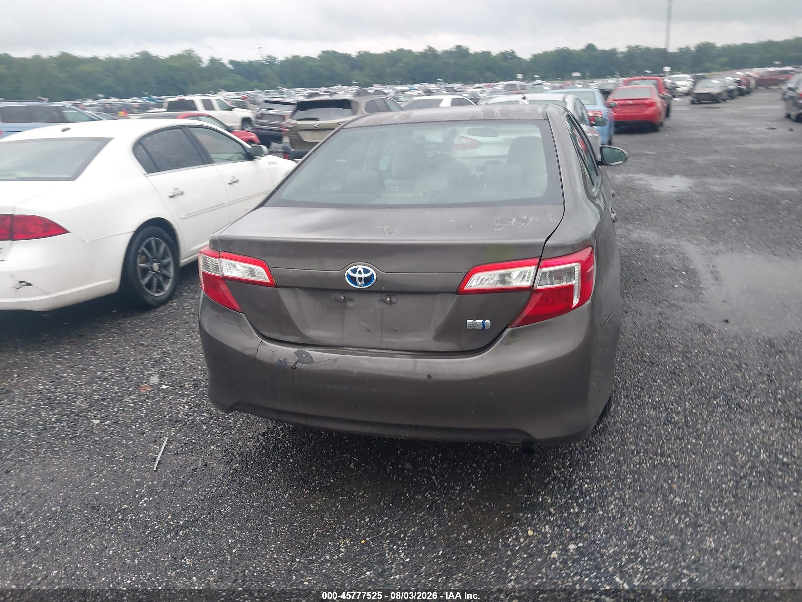 2013 Toyota Camry Hybrid Le Gray vin: 4T1BD1FKXDU085452