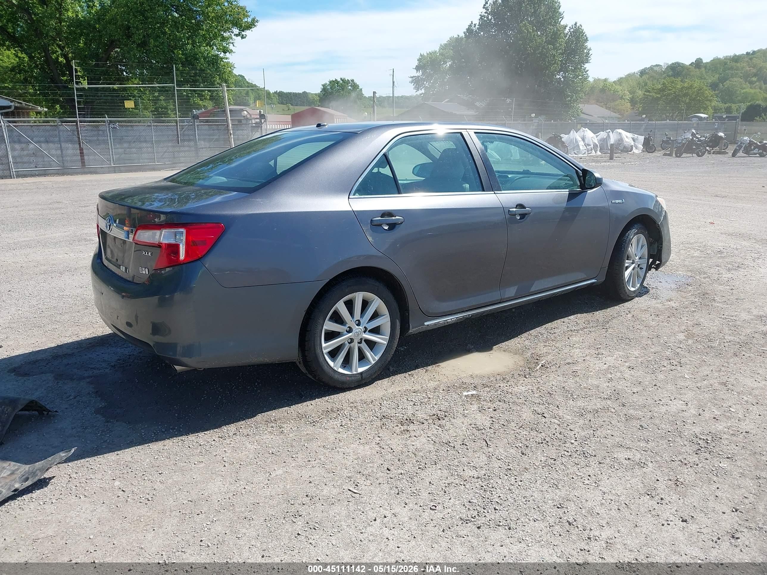 2013 Toyota Camry Hybrid Xle Gray vin: 4T1BD1FKXDU090599
