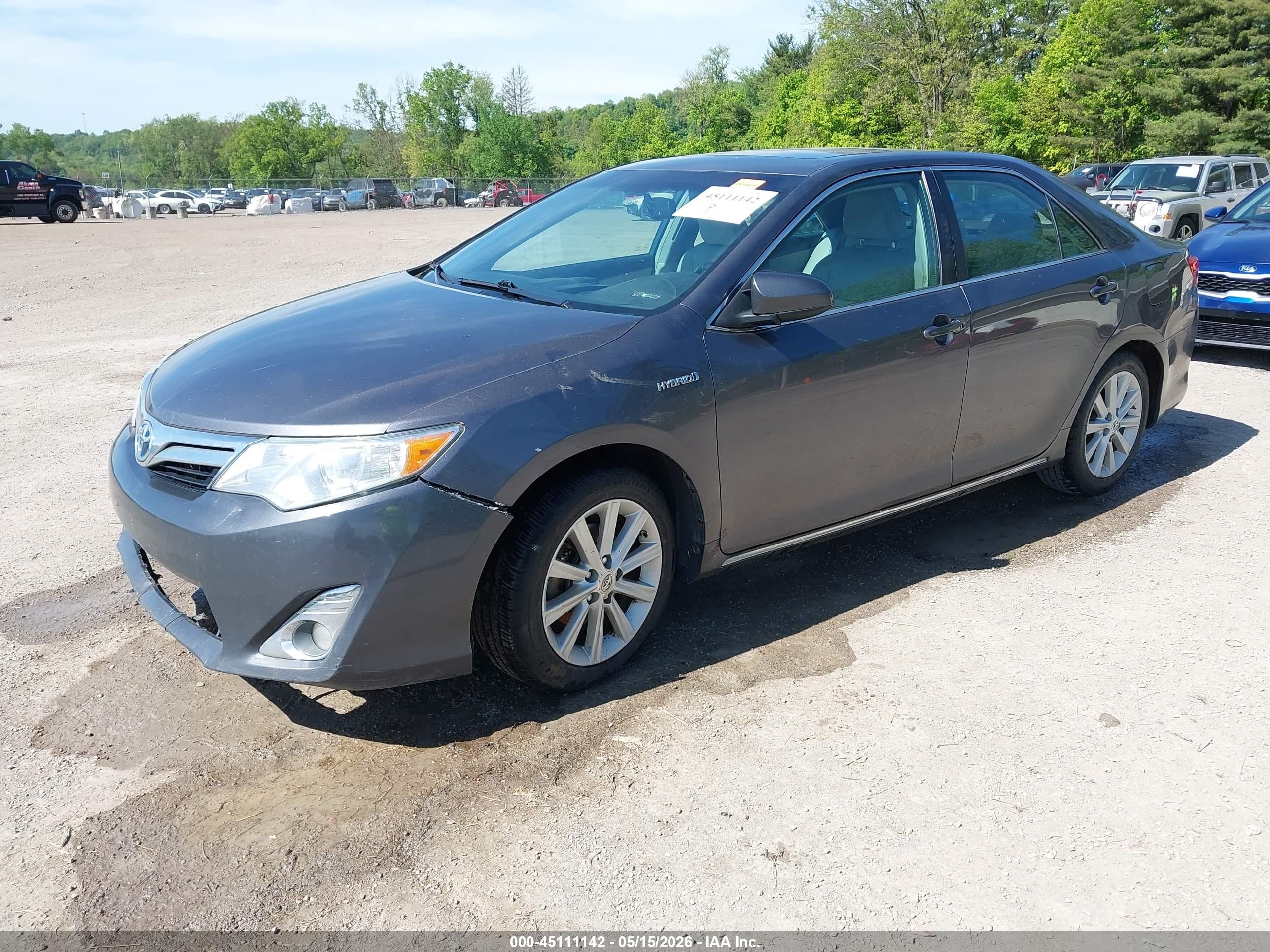 2013 Toyota Camry Hybrid Xle Gray vin: 4T1BD1FKXDU090599