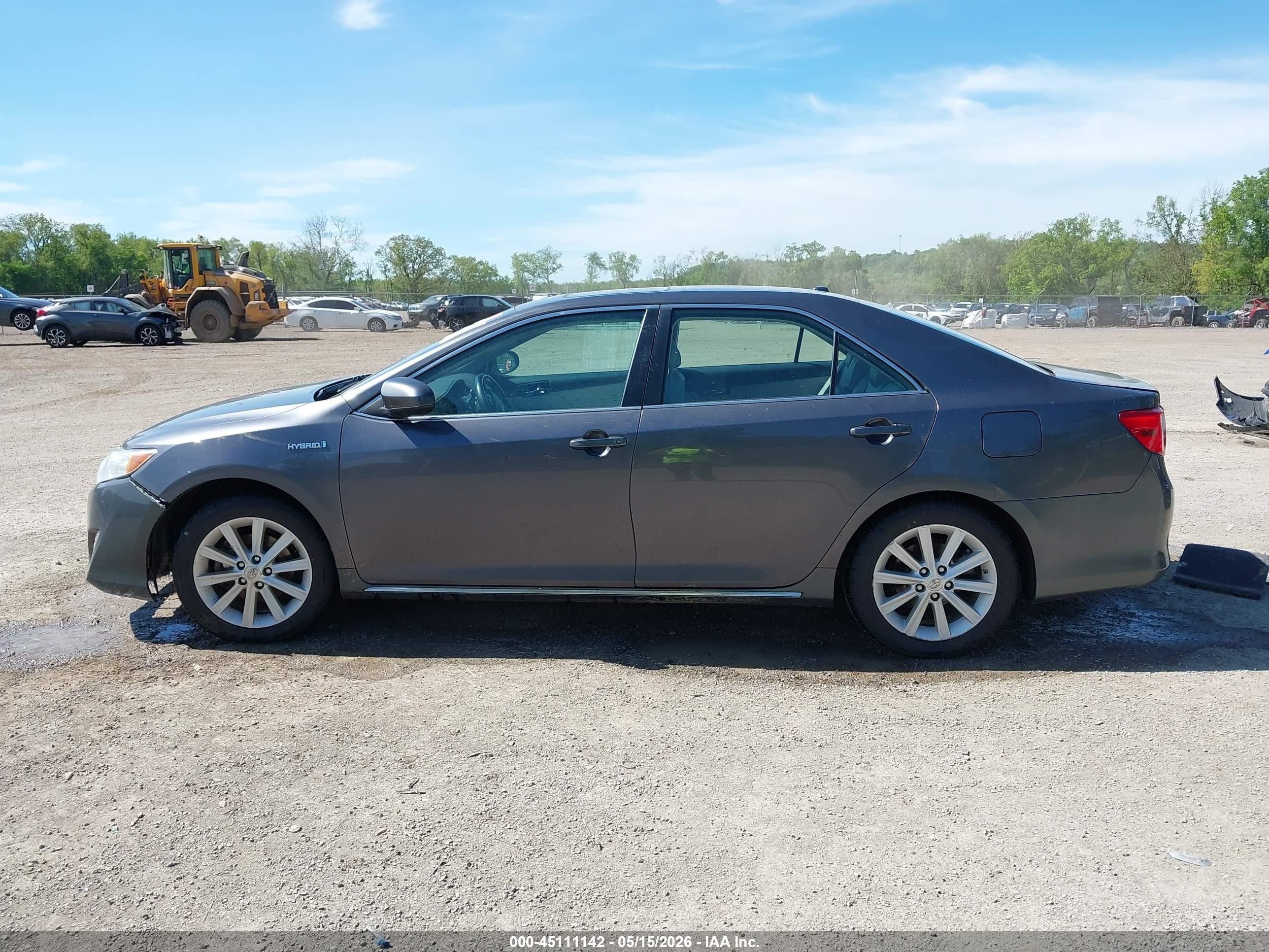 2013 Toyota Camry Hybrid Xle Gray vin: 4T1BD1FKXDU090599