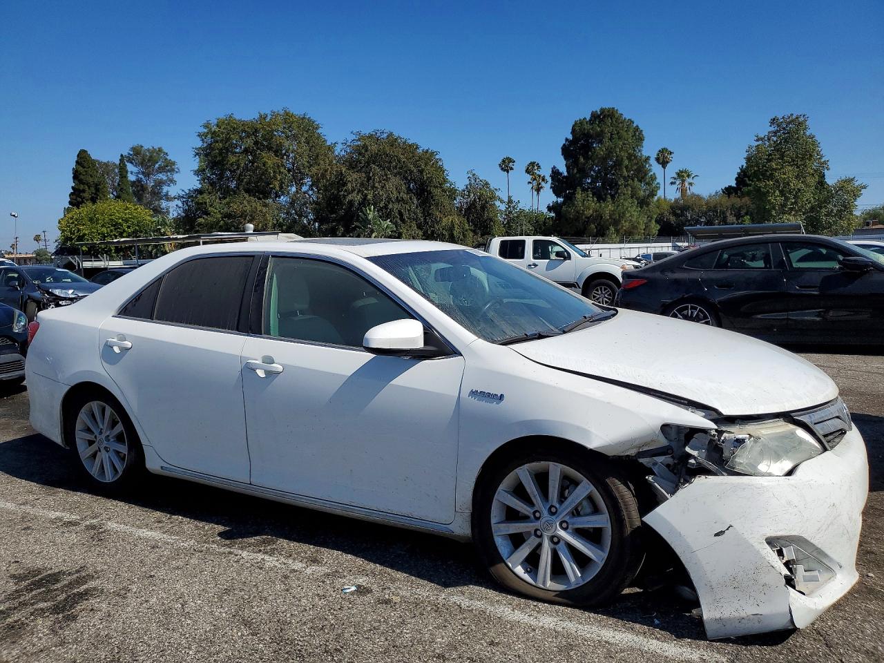 2013 Toyota Camry Hybrid Xle White vin: 4T1BD1FKXDU090781