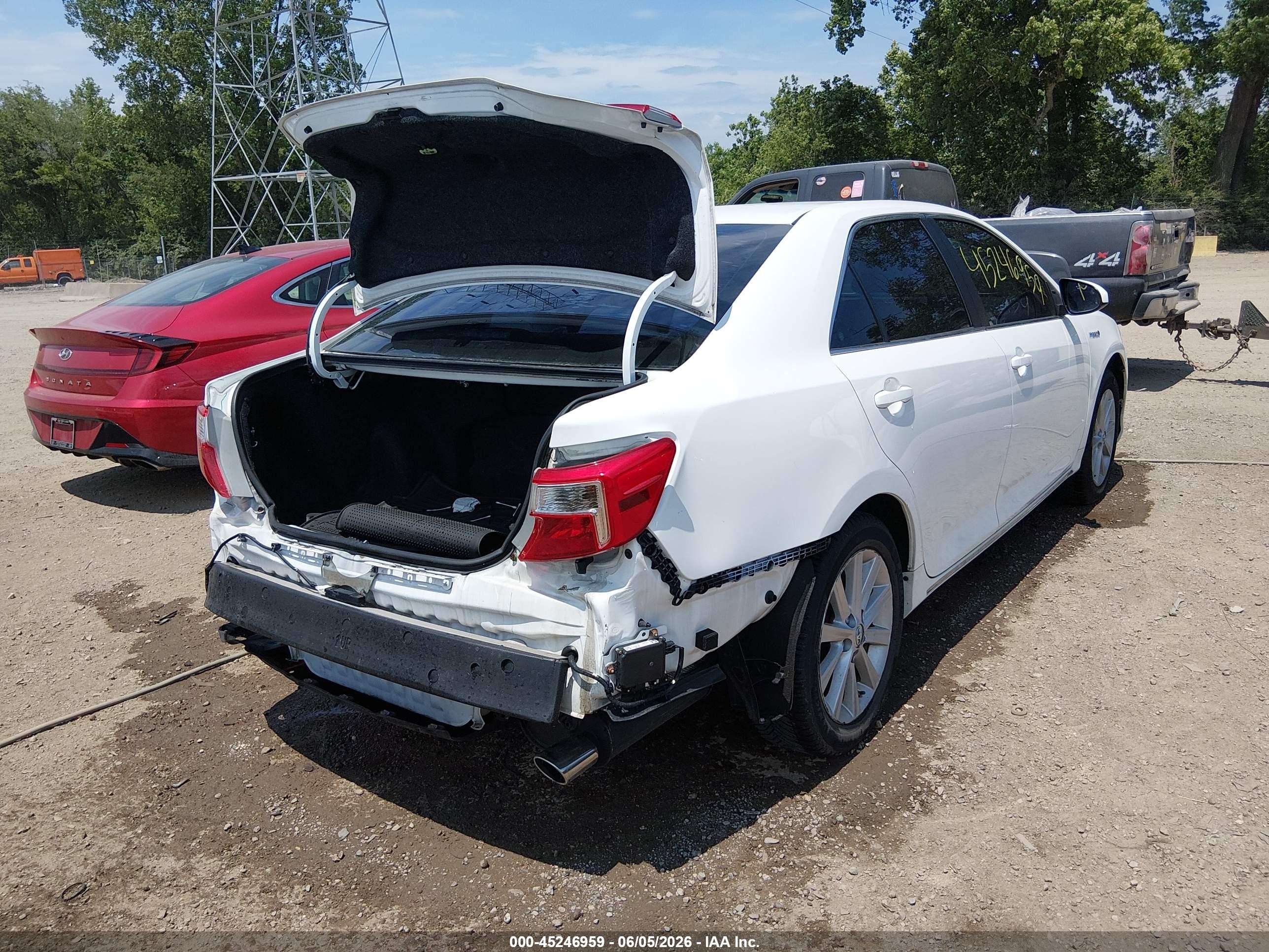 2014 Toyota Camry Hybrid Xle White vin: 4T1BD1FKXEU101621