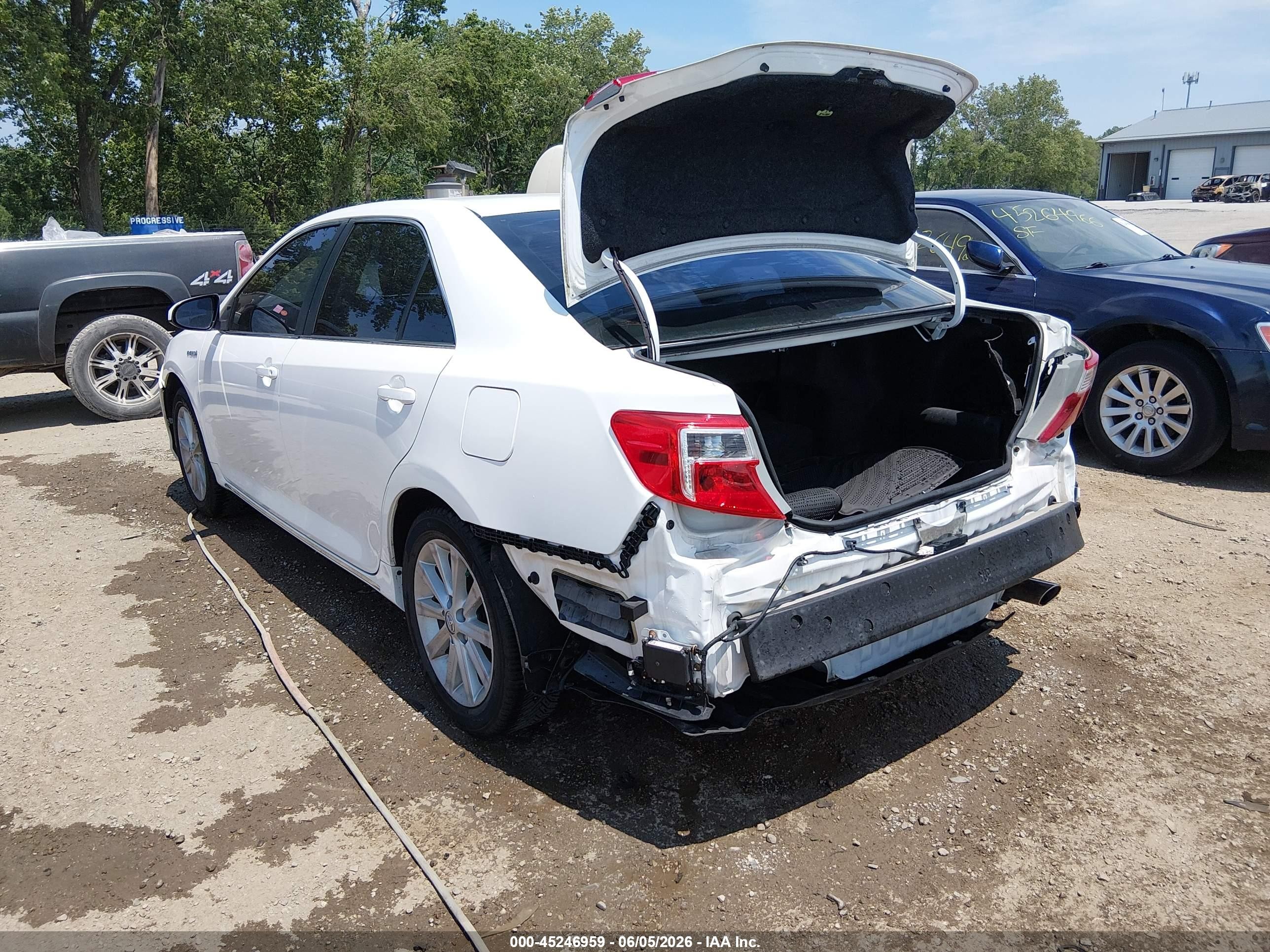 2014 Toyota Camry Hybrid Xle White vin: 4T1BD1FKXEU101621