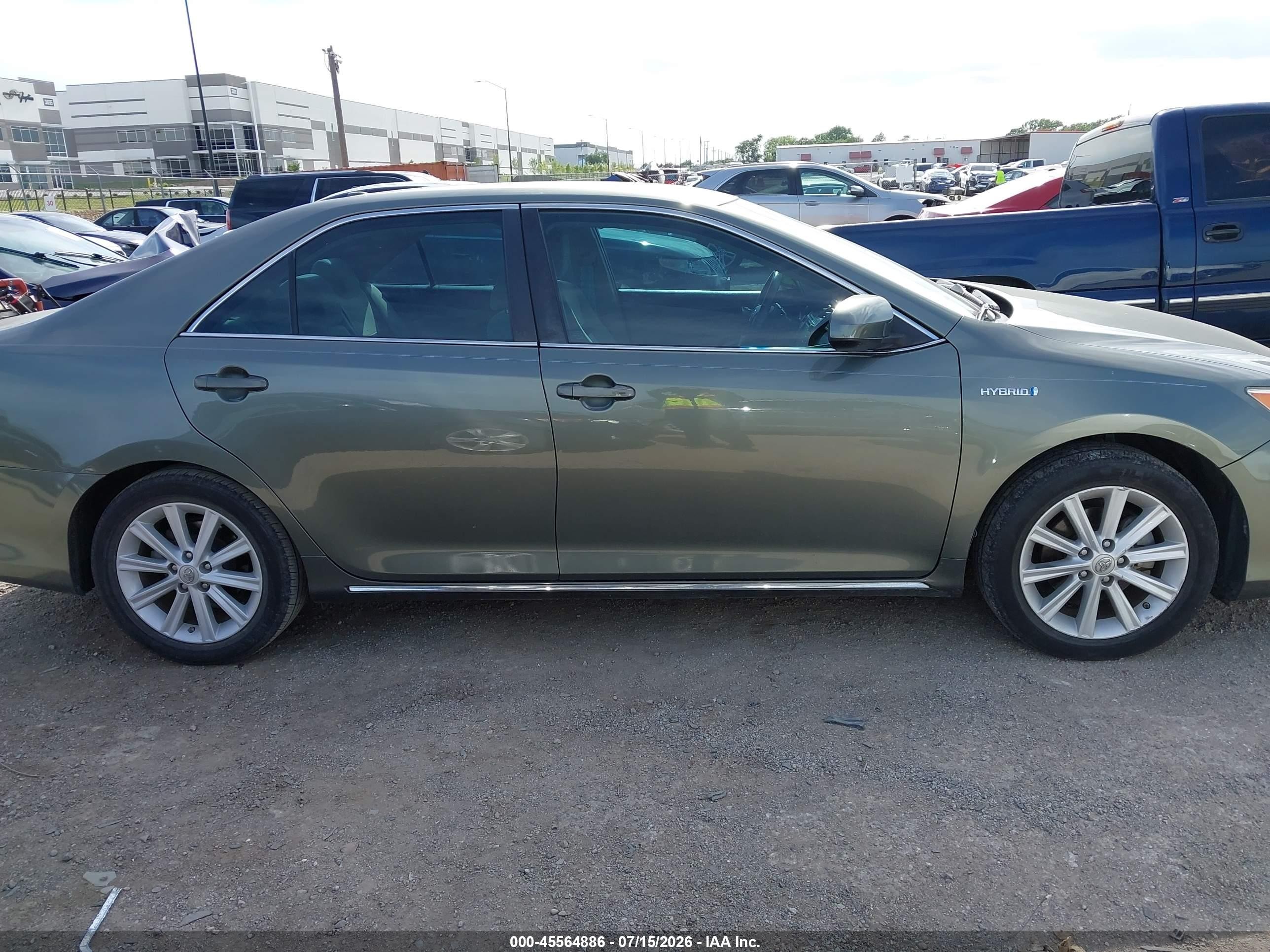 2014 Toyota Camry Hybrid Xle Green vin: 4T1BD1FKXEU108472