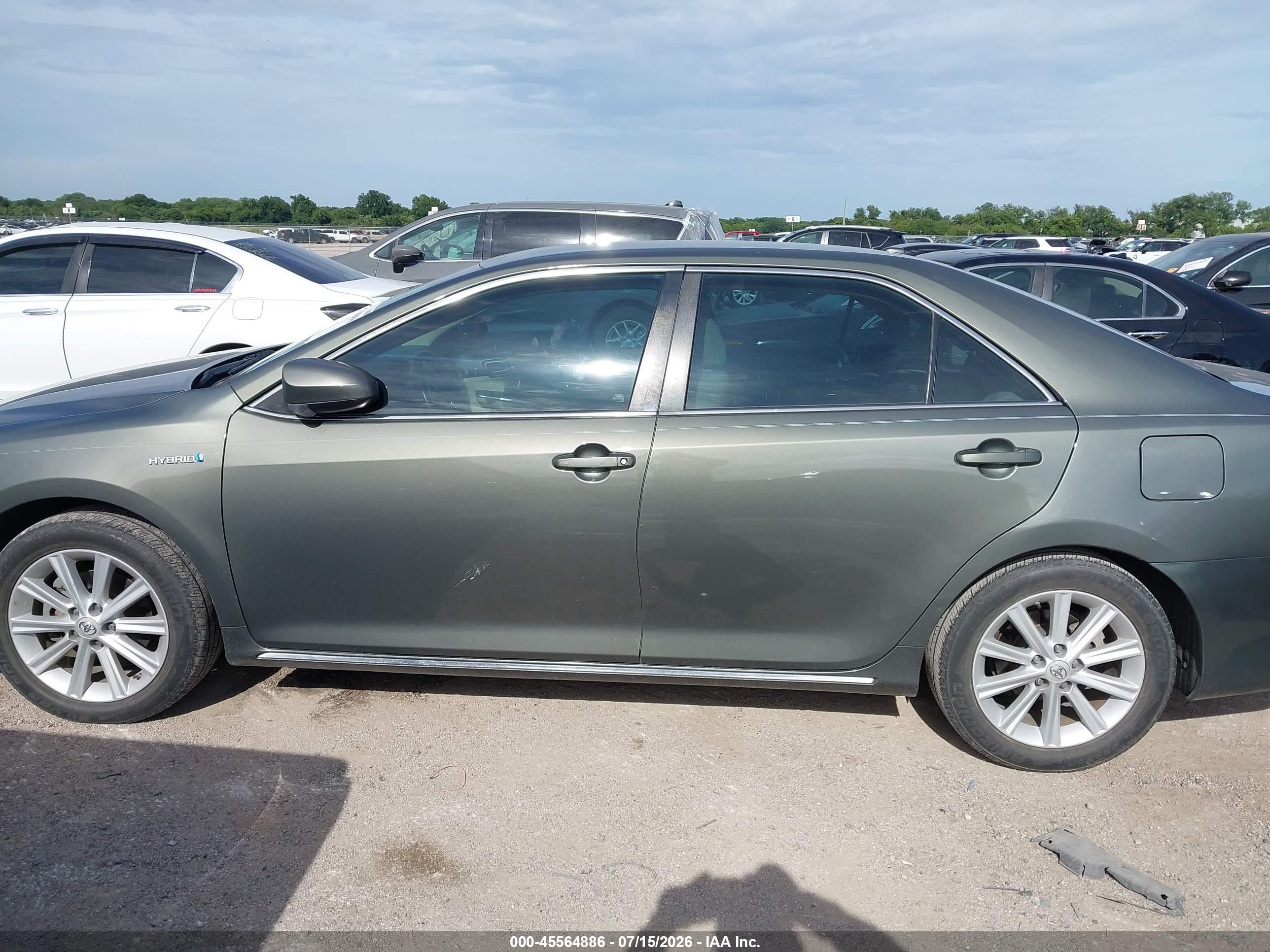 2014 Toyota Camry Hybrid Xle Green vin: 4T1BD1FKXEU108472