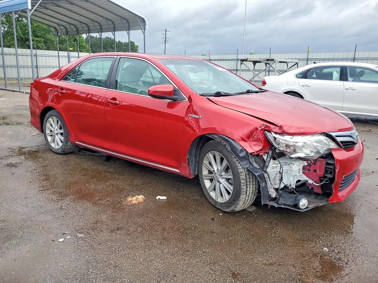 2014 Toyota Camry Hybrid Xle Red vin: 4T1BD1FKXEU112621