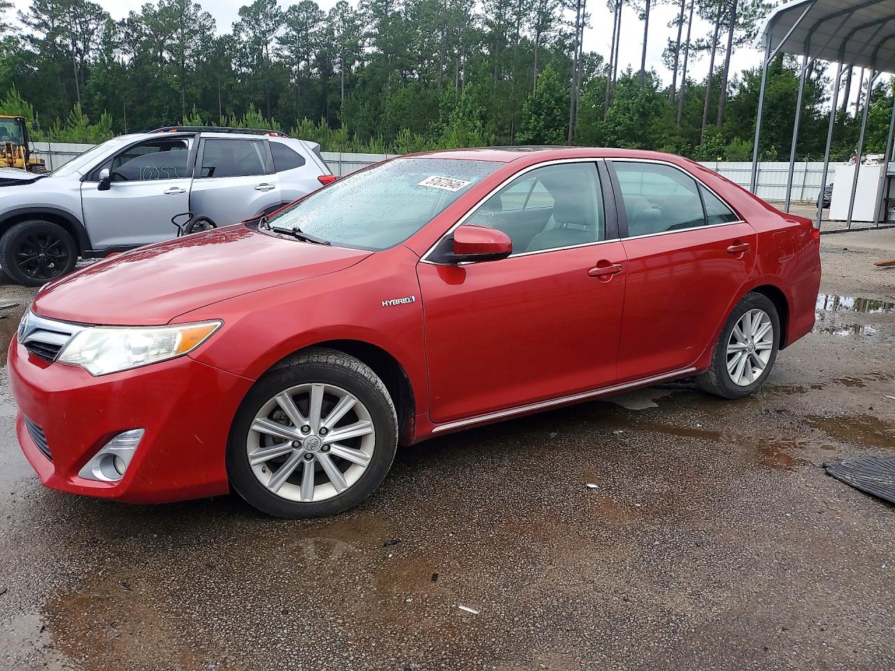 2014 Toyota Camry Hybrid Xle Red vin: 4T1BD1FKXEU112621