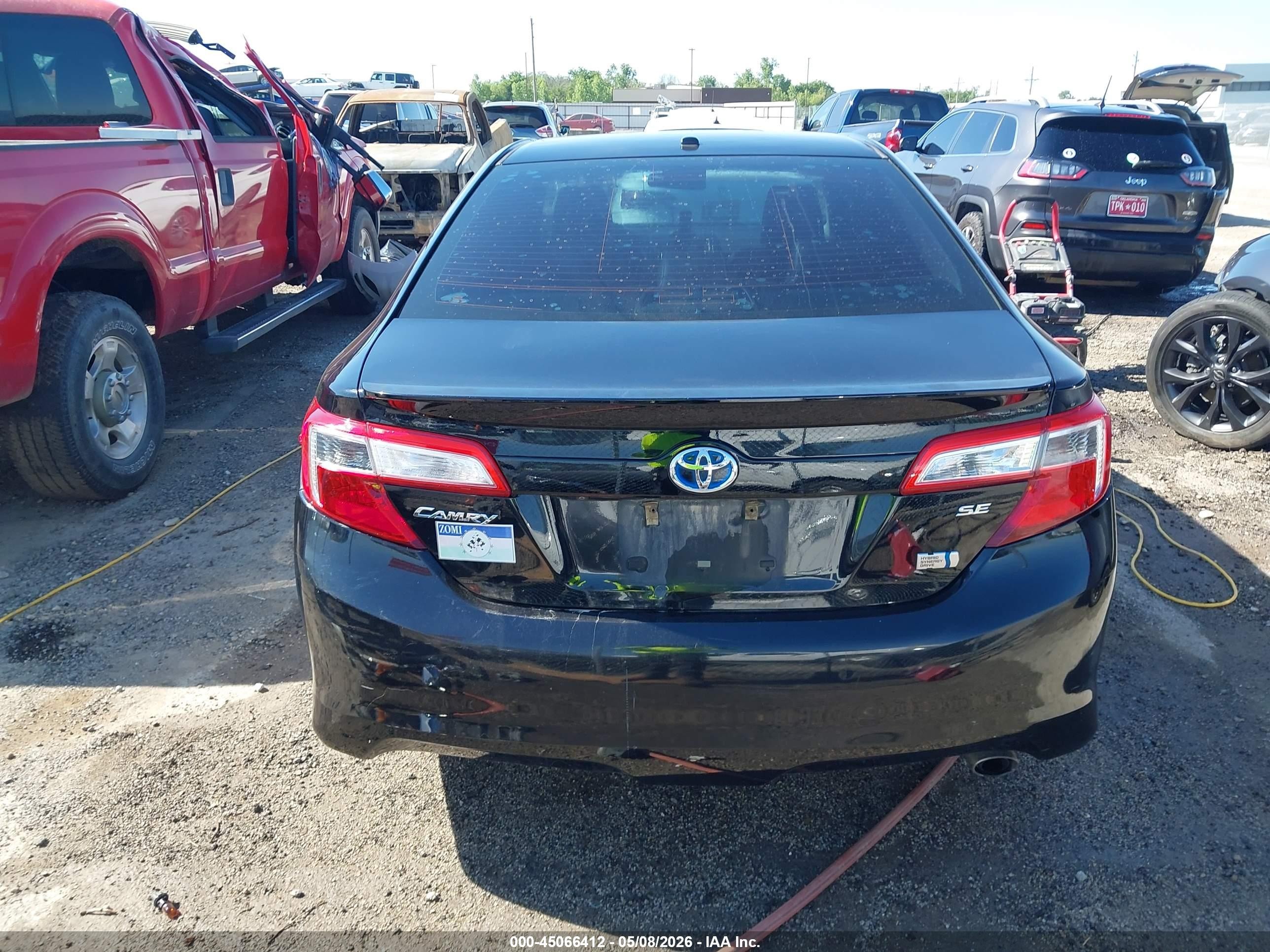2014 Toyota Camry Hybrid Se Limited Edition Black vin: 4T1BD1FKXEU136885