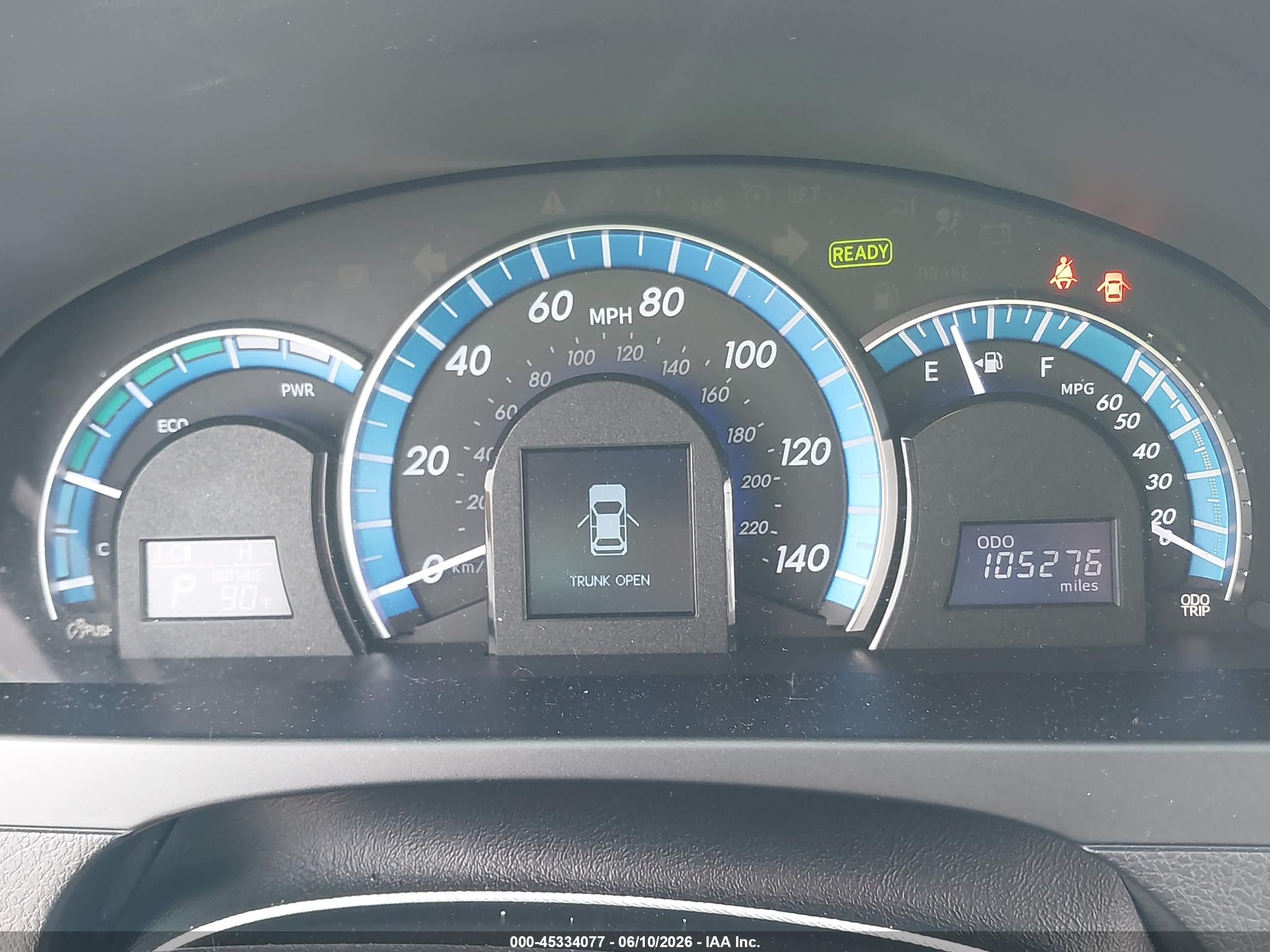 2014 Toyota Camry Hybrid Le Gray vin: 4T1BD1FKXEU137986