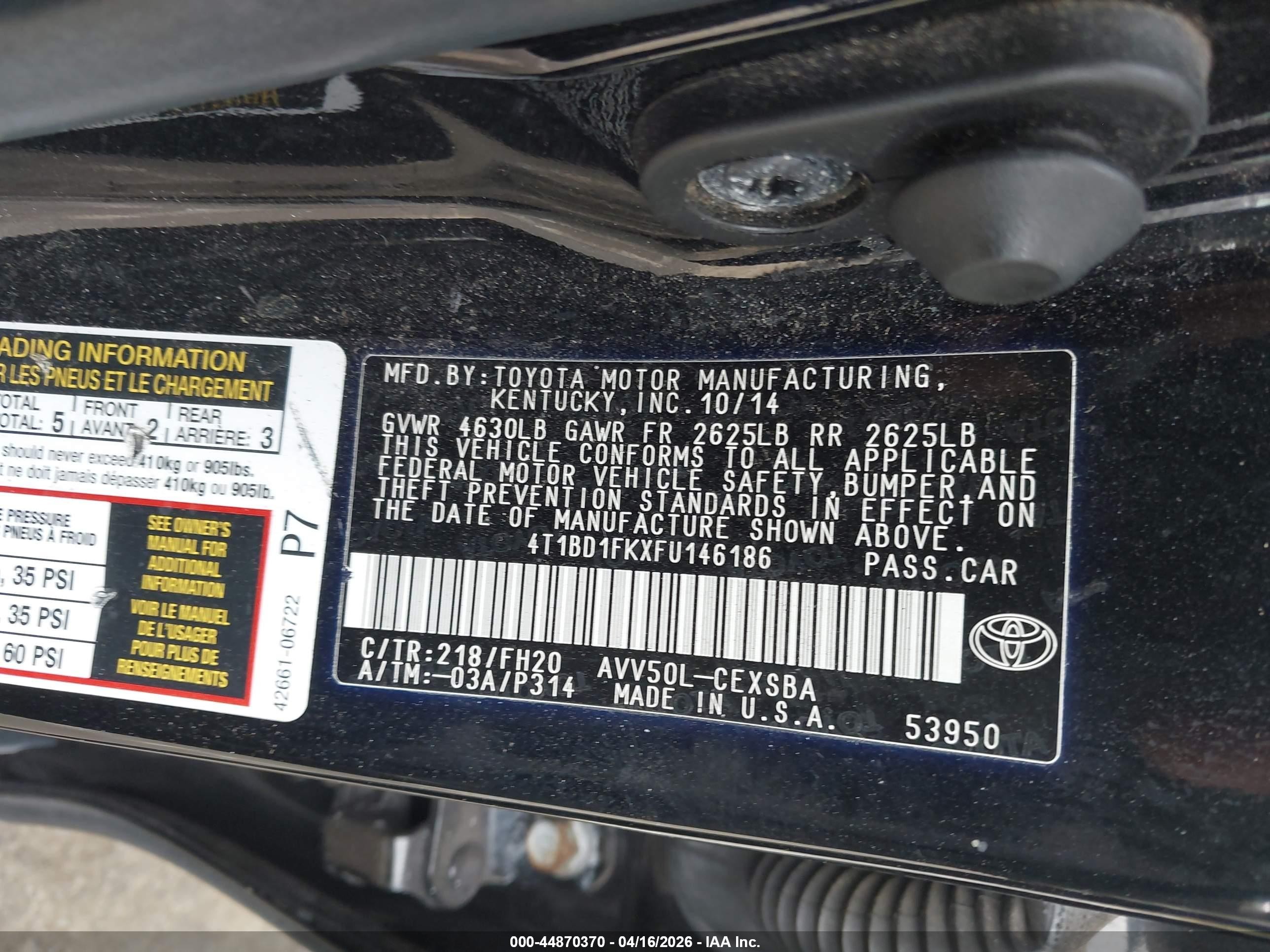 2015 Toyota Camry Hybrid Se Black vin: 4T1BD1FKXFU146186