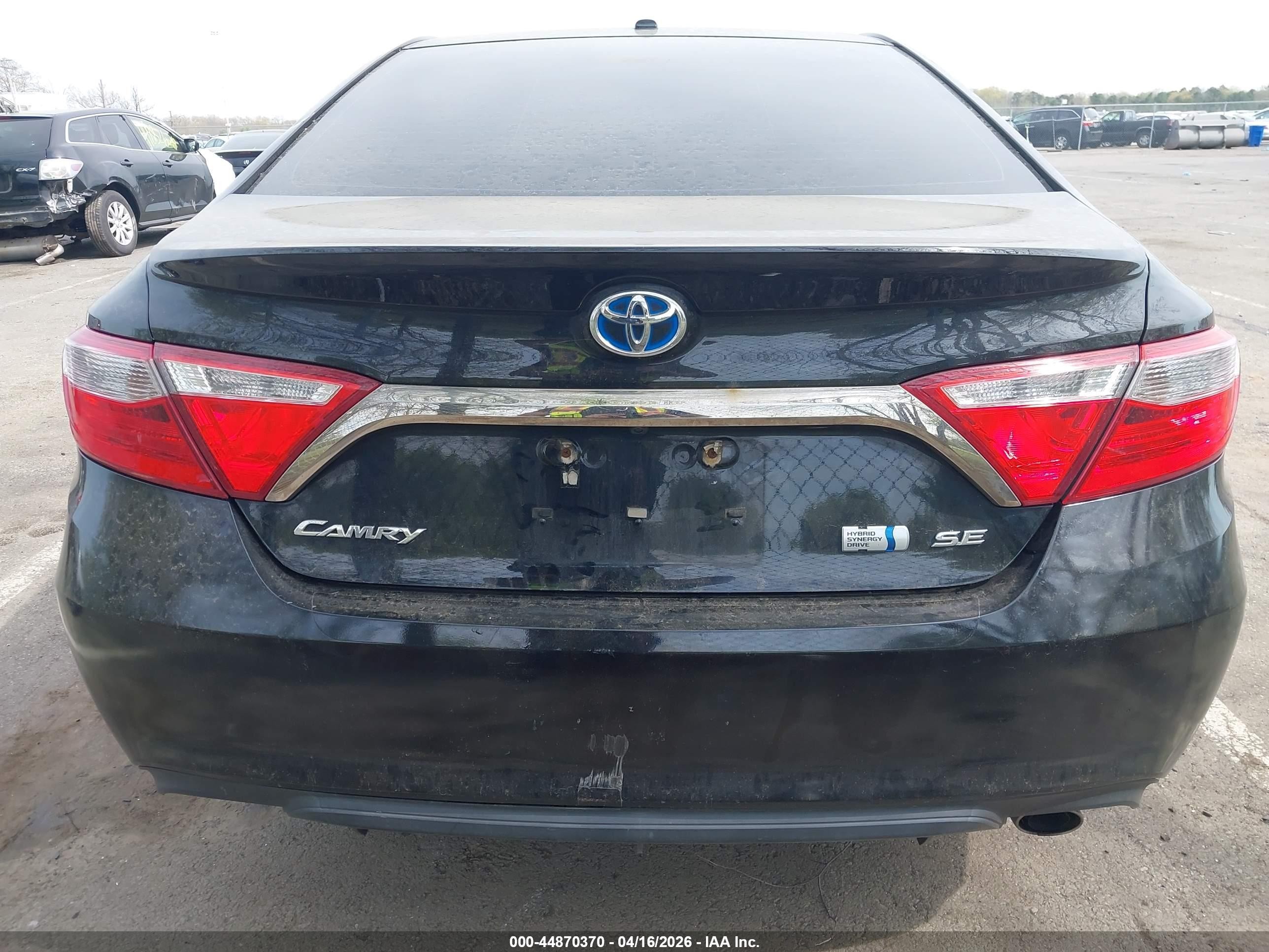 2015 Toyota Camry Hybrid Se Black vin: 4T1BD1FKXFU146186