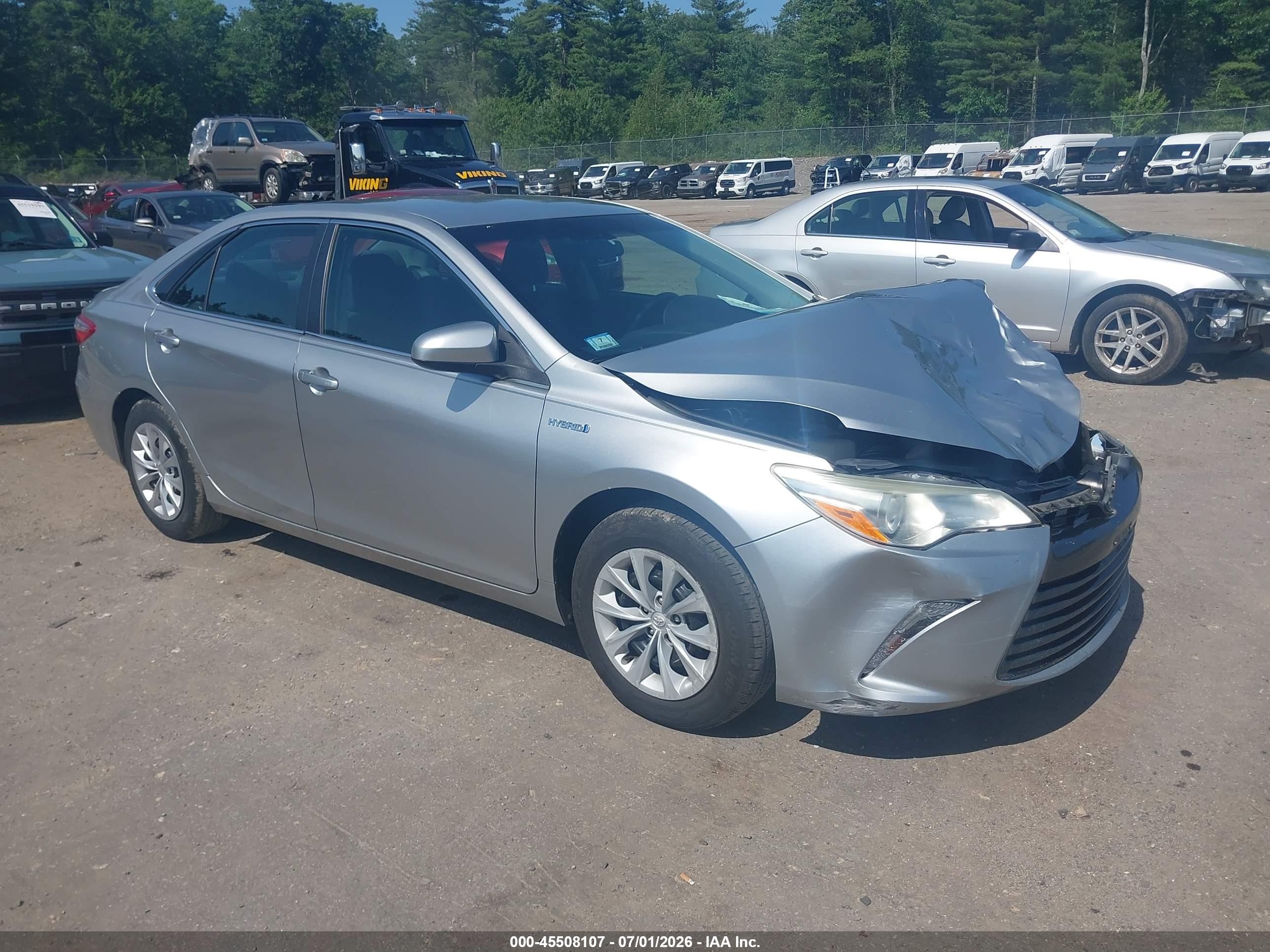 2015 Toyota Camry Hybrid Le Silver vin: 4T1BD1FKXFU146690