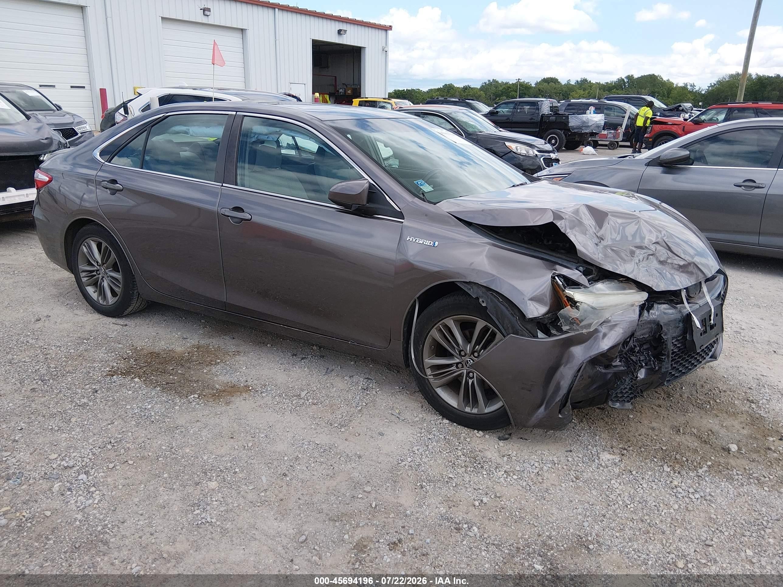 2015 Toyota Camry Hybrid Se Silver vin: 4T1BD1FKXFU149511