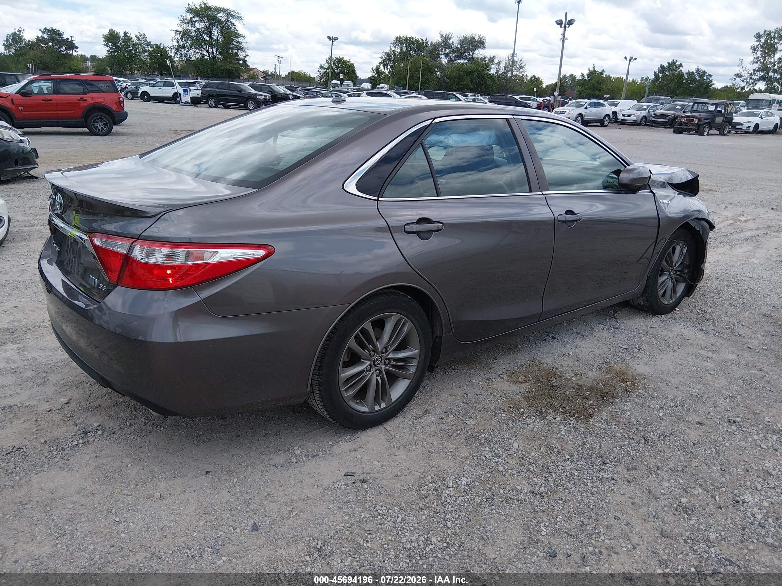 2015 Toyota Camry Hybrid Se Silver vin: 4T1BD1FKXFU149511