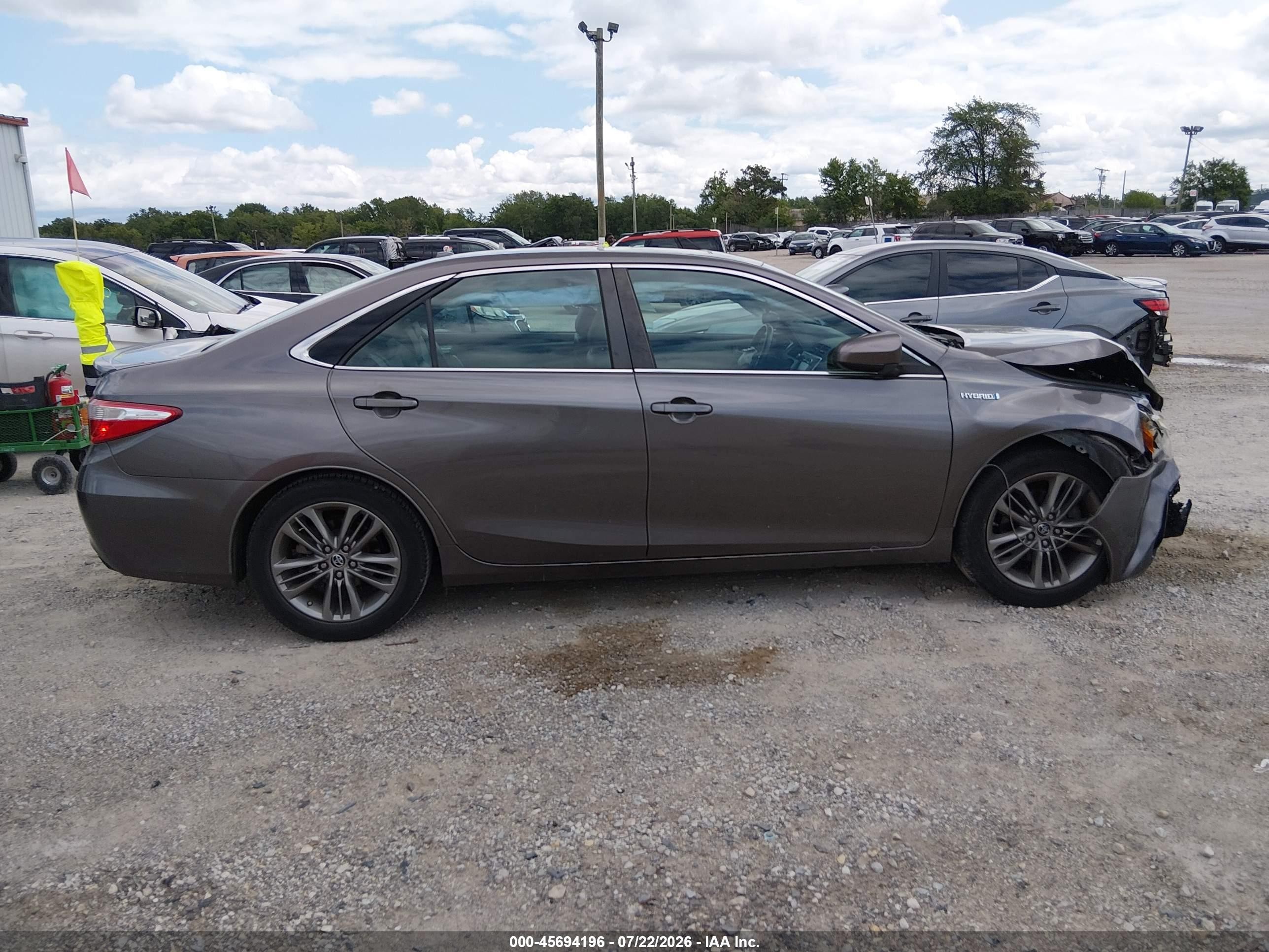 2015 Toyota Camry Hybrid Se Silver vin: 4T1BD1FKXFU149511