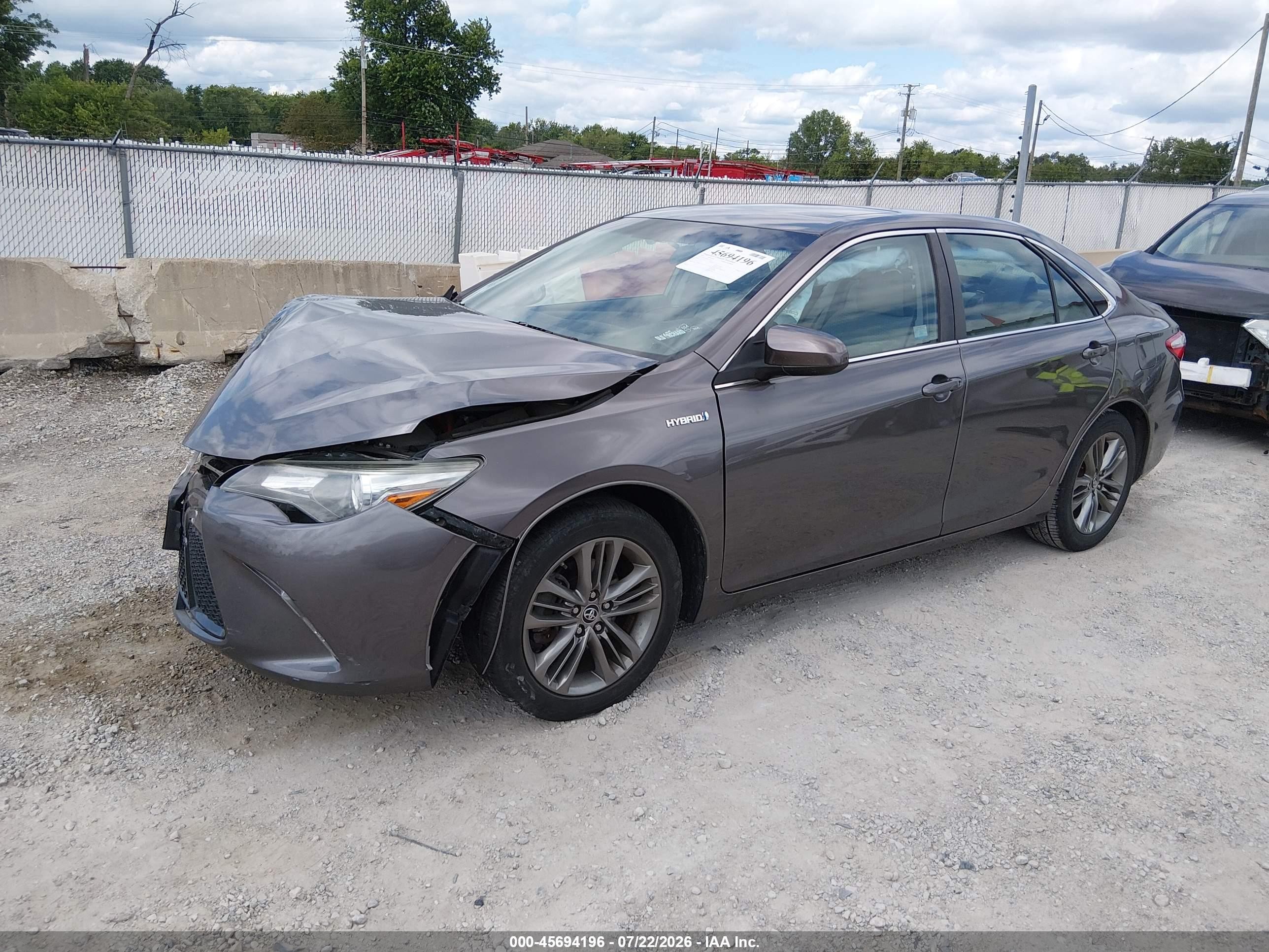 2015 Toyota Camry Hybrid Se Silver vin: 4T1BD1FKXFU149511