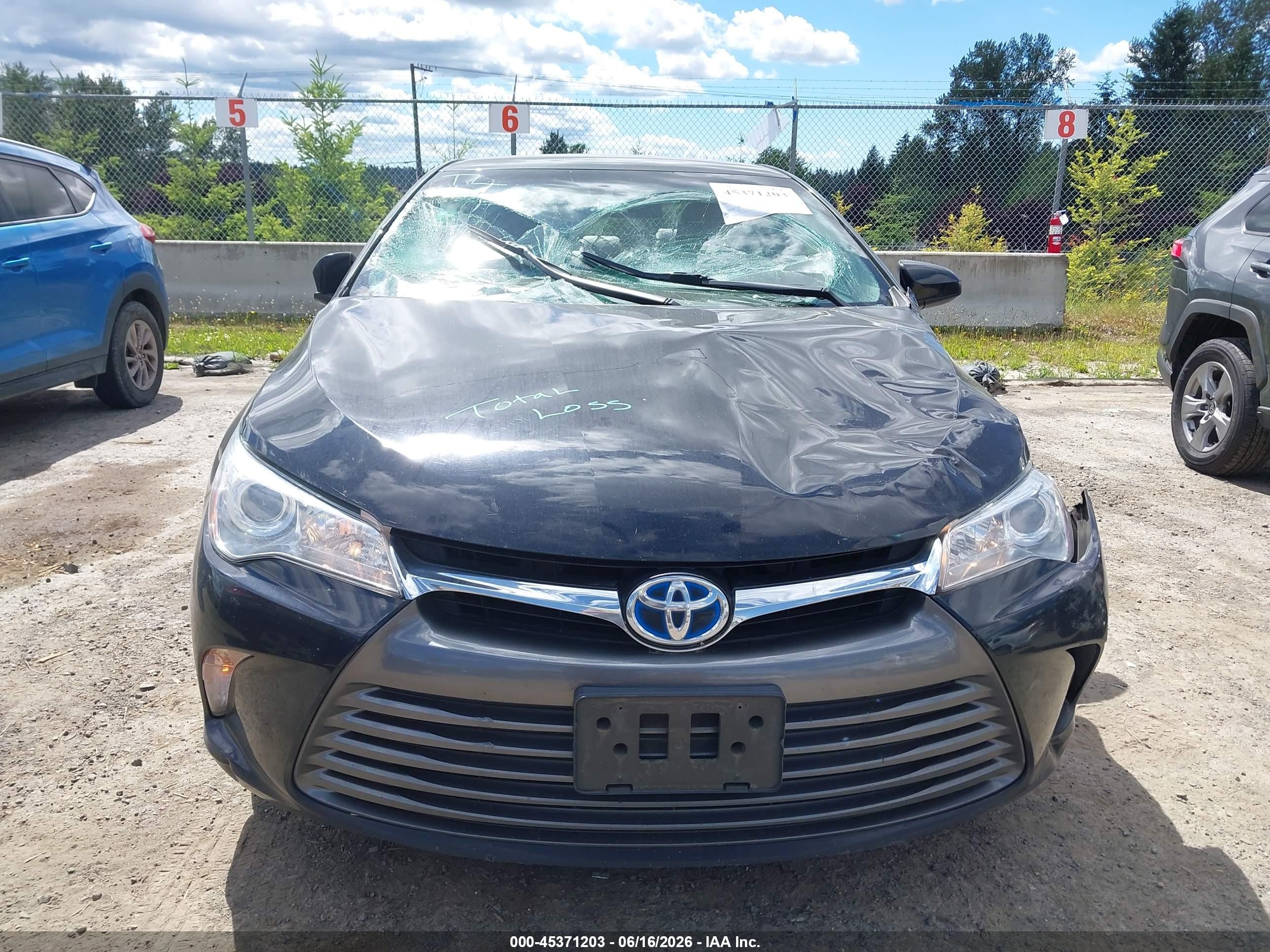 2015 Toyota Camry Hybrid Le Black vin: 4T1BD1FKXFU169287