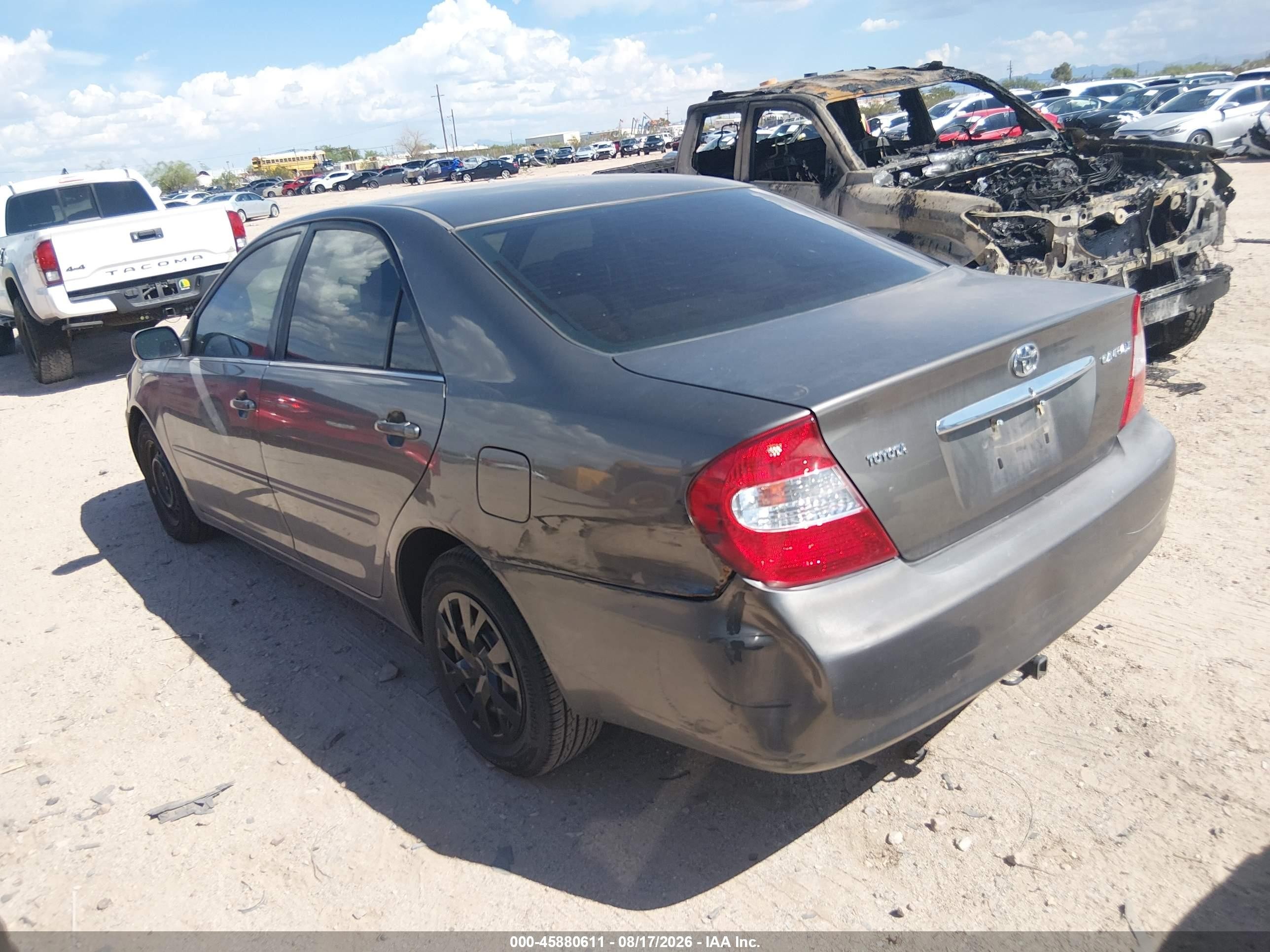 2003 Toyota Camry Le Gray vin: 4T1BE30K13U783447