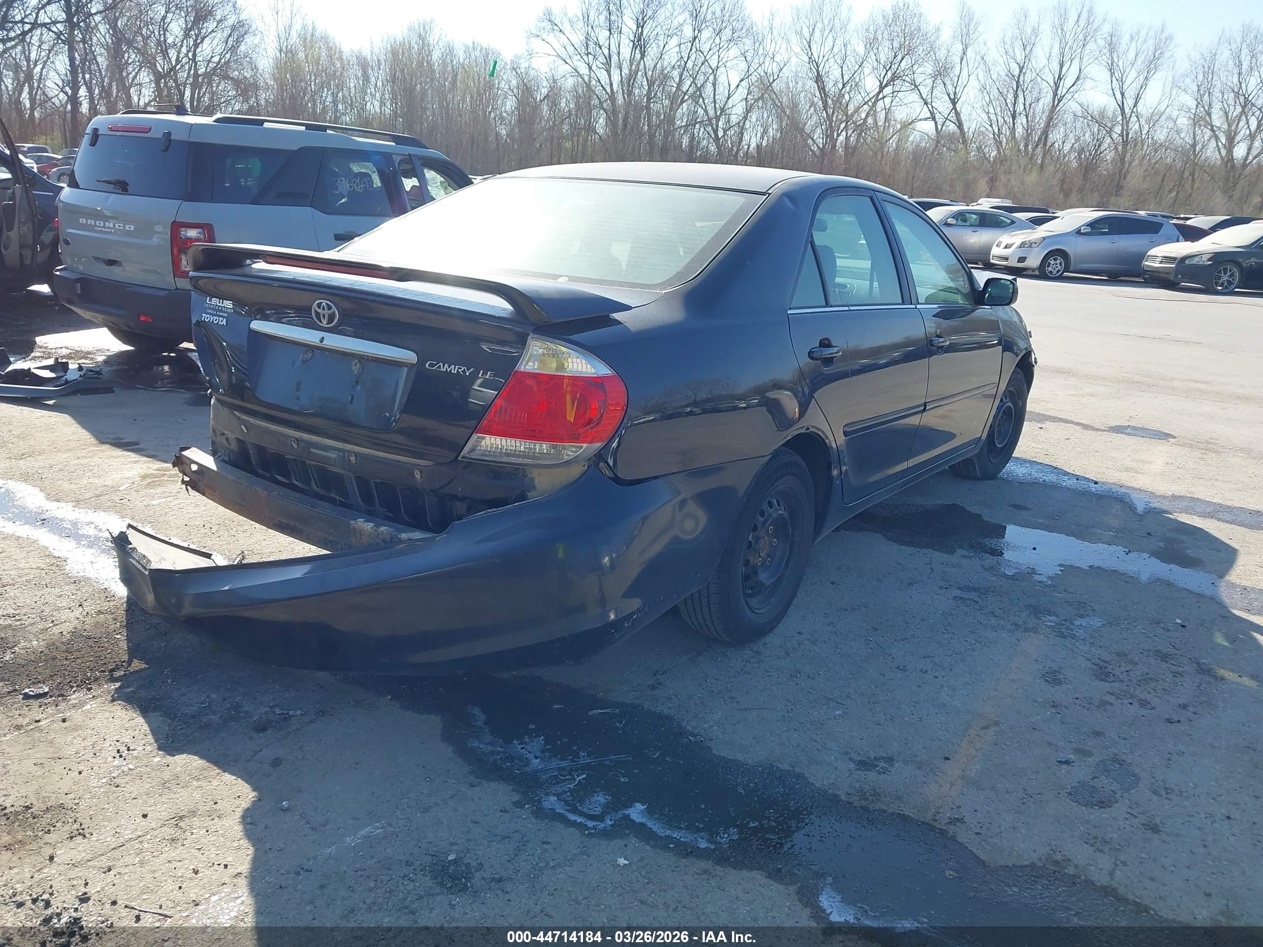2006 Toyota Camry Le Black vin: 4T1BE30K36U728843