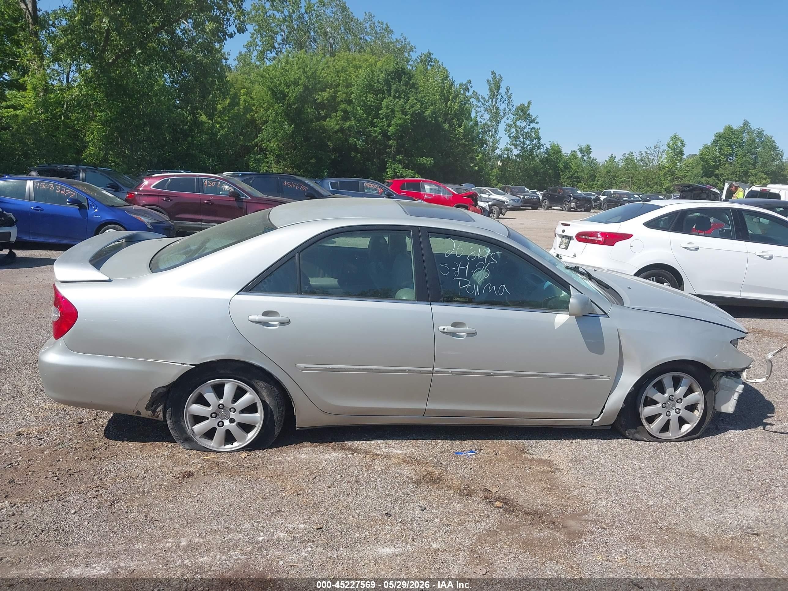 2003 Toyota Camry Xle Серебряный vin: 4T1BE30K43U733030