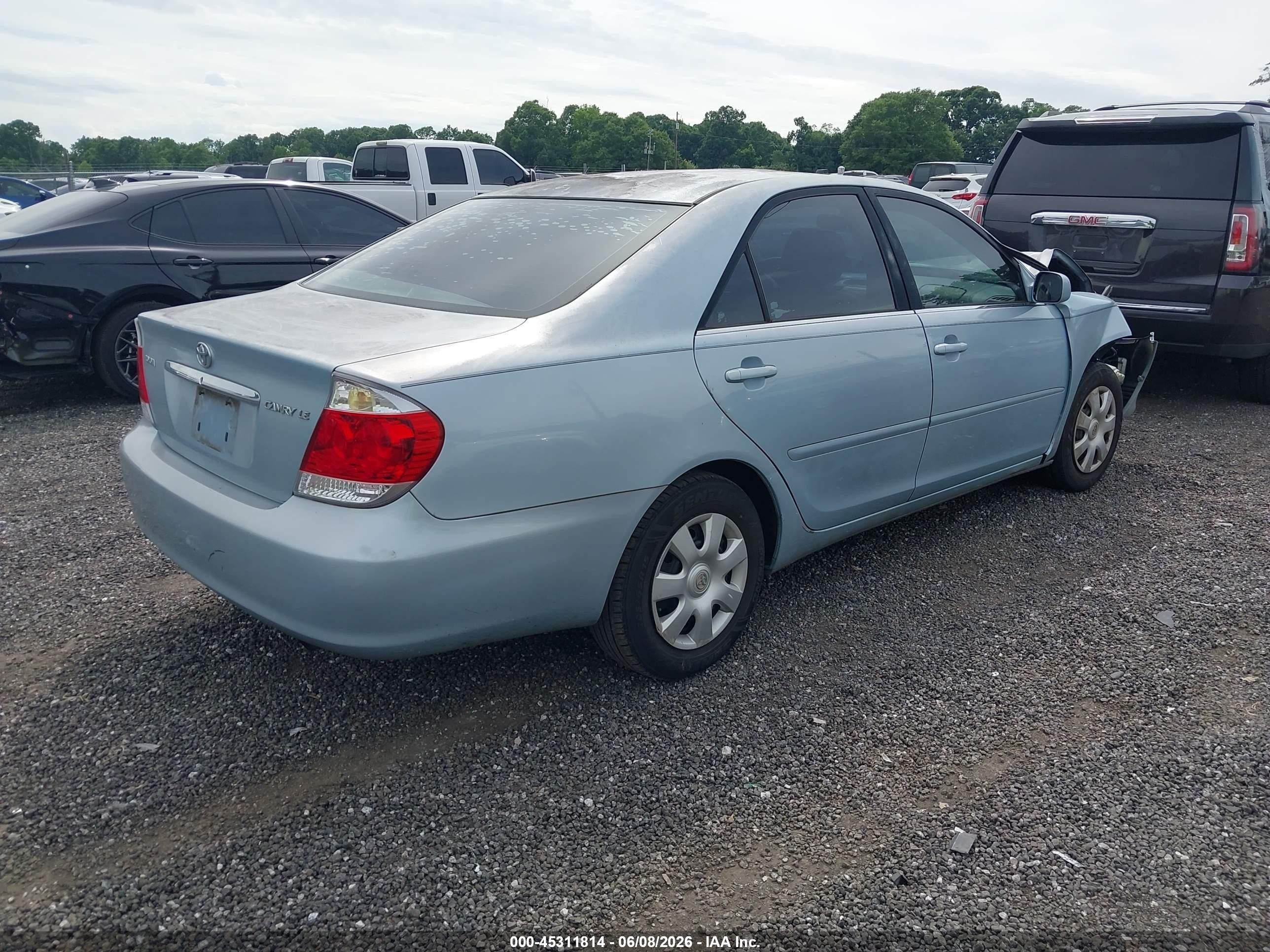 2006 Toyota Camry Le Light Blue vin: 4T1BE30K46U647513