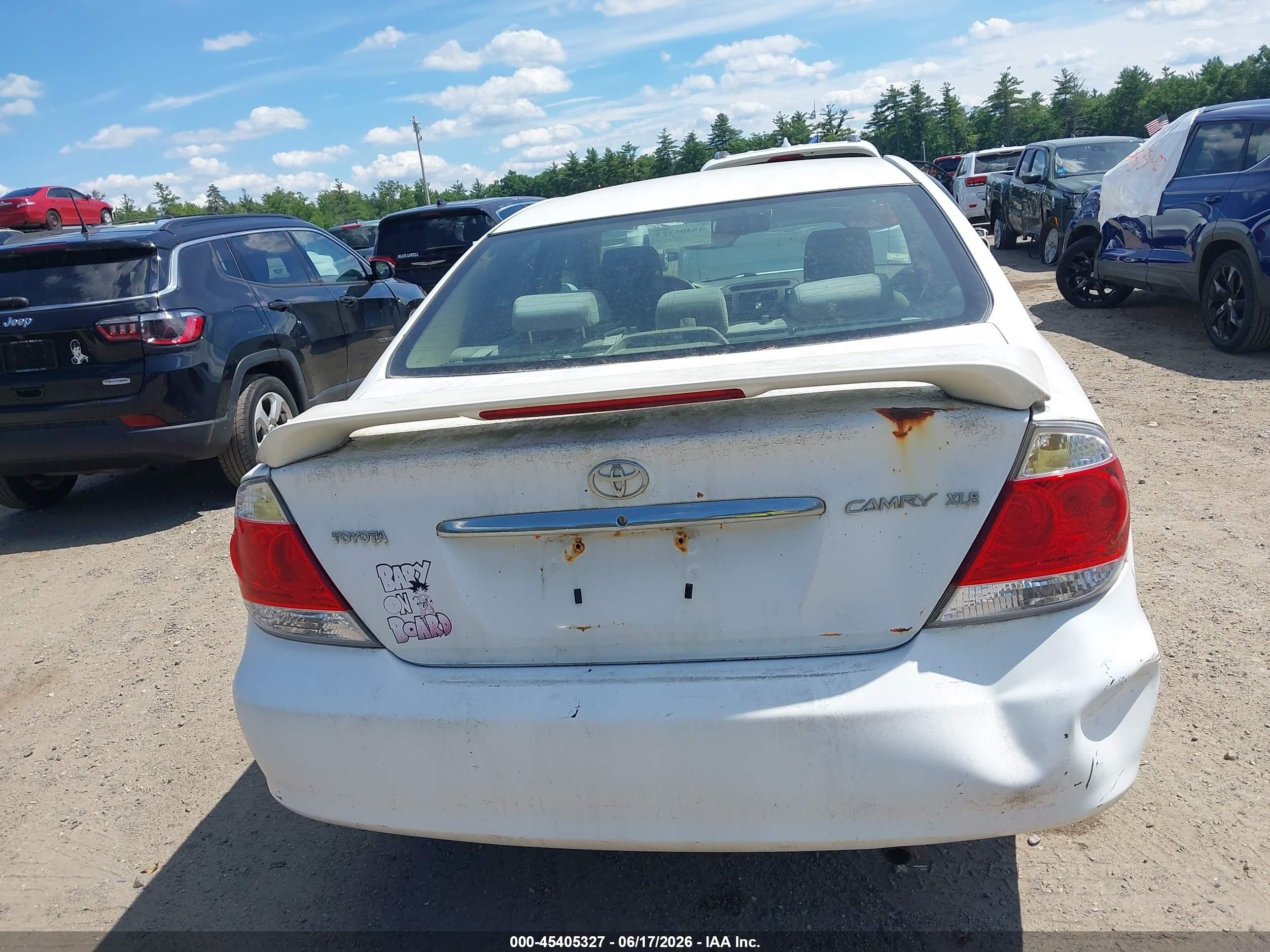 2006 Toyota Camry Xle White vin: 4T1BE30K46U720993