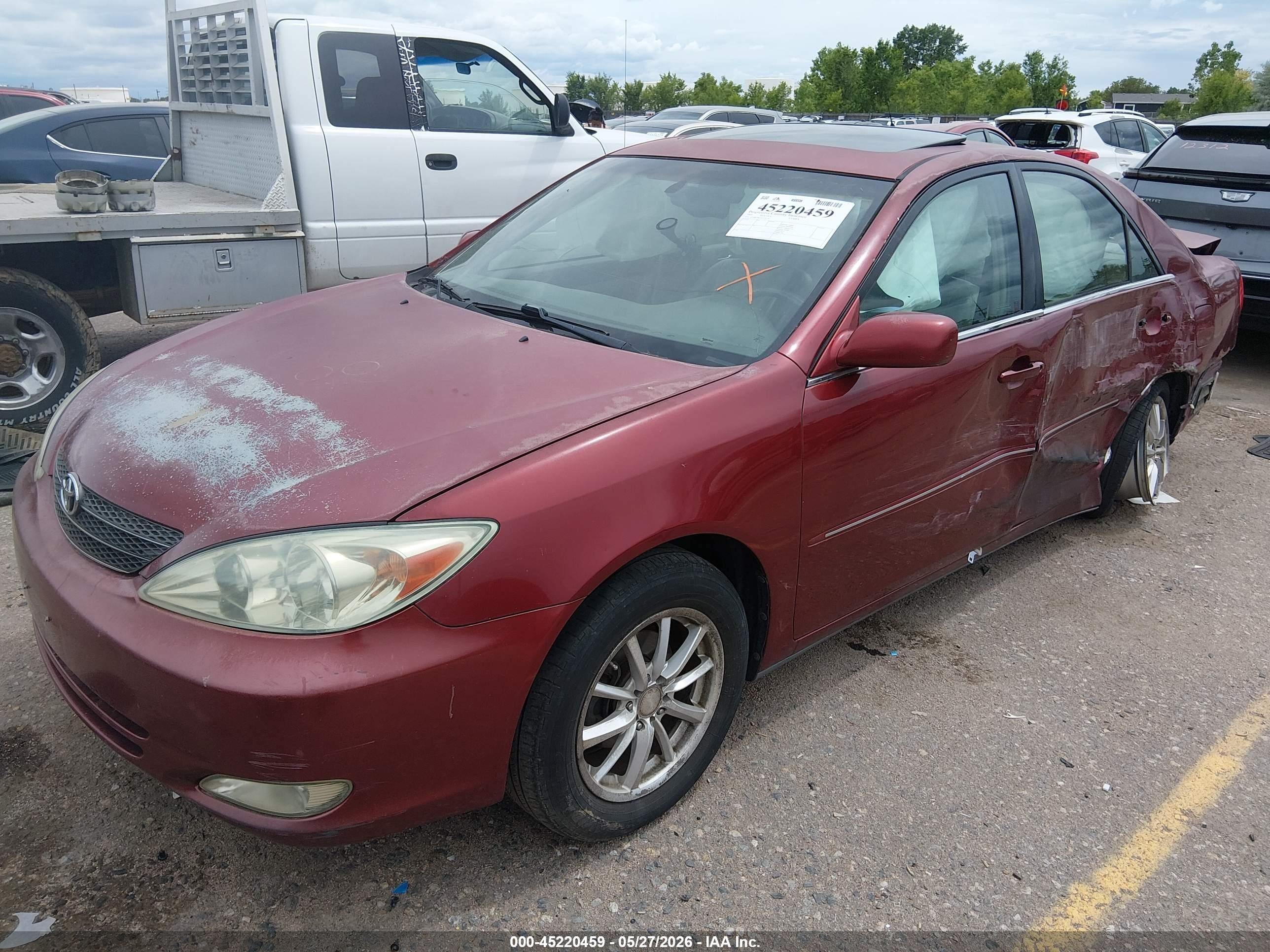 2003 Toyota Camry Xle Red vin: 4T1BE30K53U230378