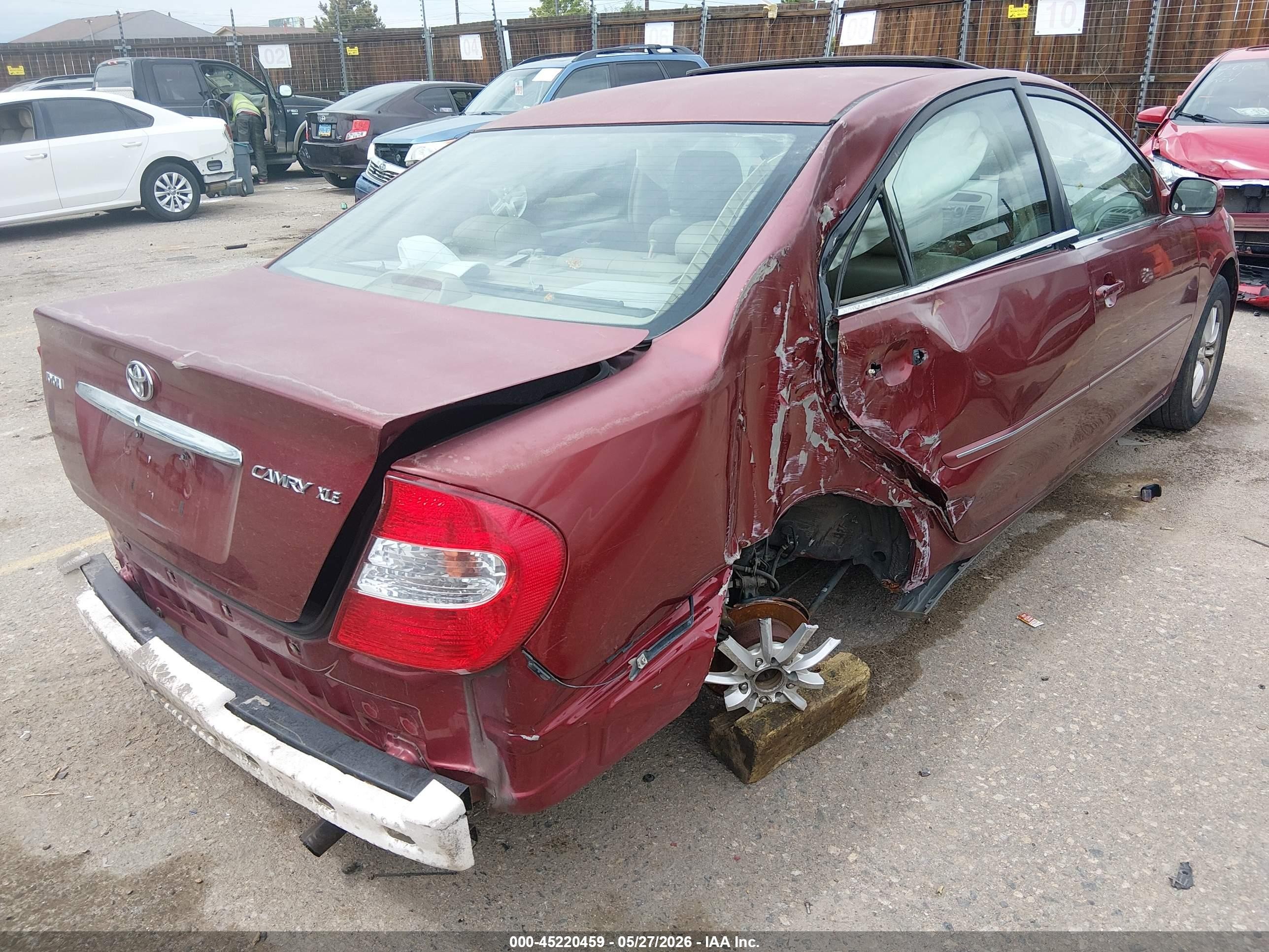 2003 Toyota Camry Xle Red vin: 4T1BE30K53U230378