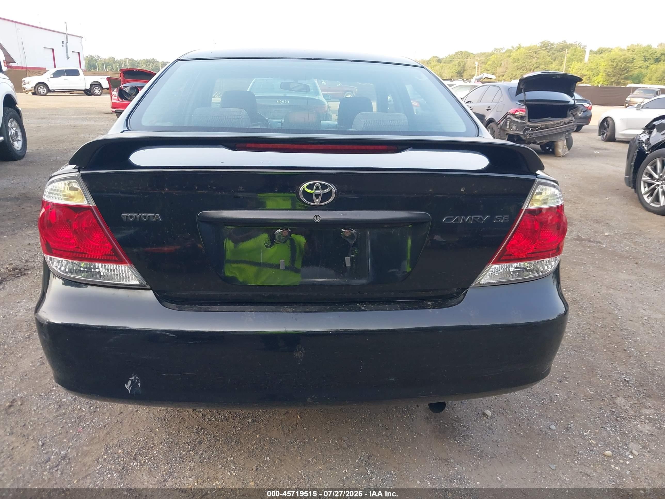 2005 Toyota Camry Se Black vin: 4T1BE30K55U074586