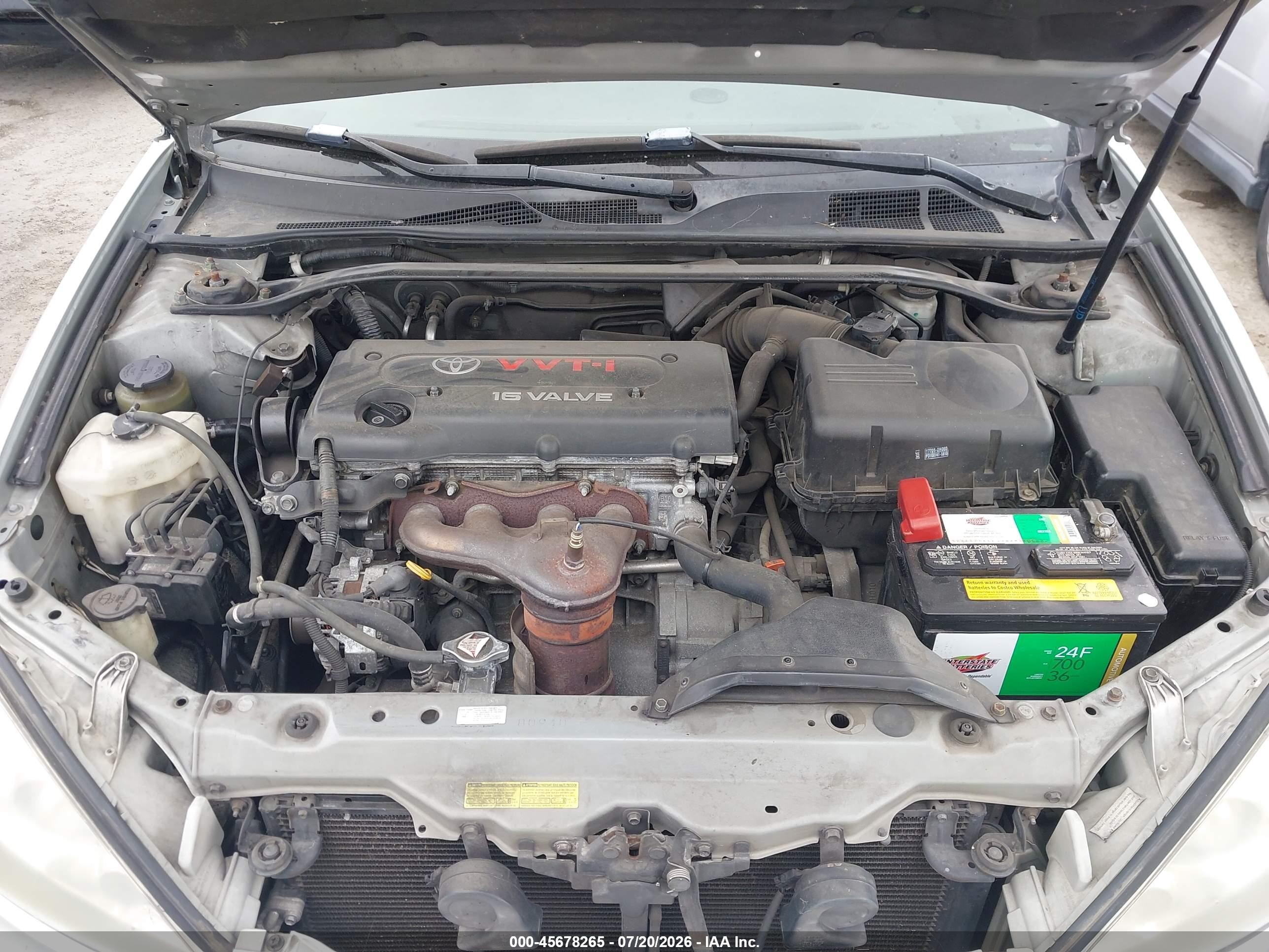 2005 Toyota Camry Le Silver vin: 4T1BE30K55U533485