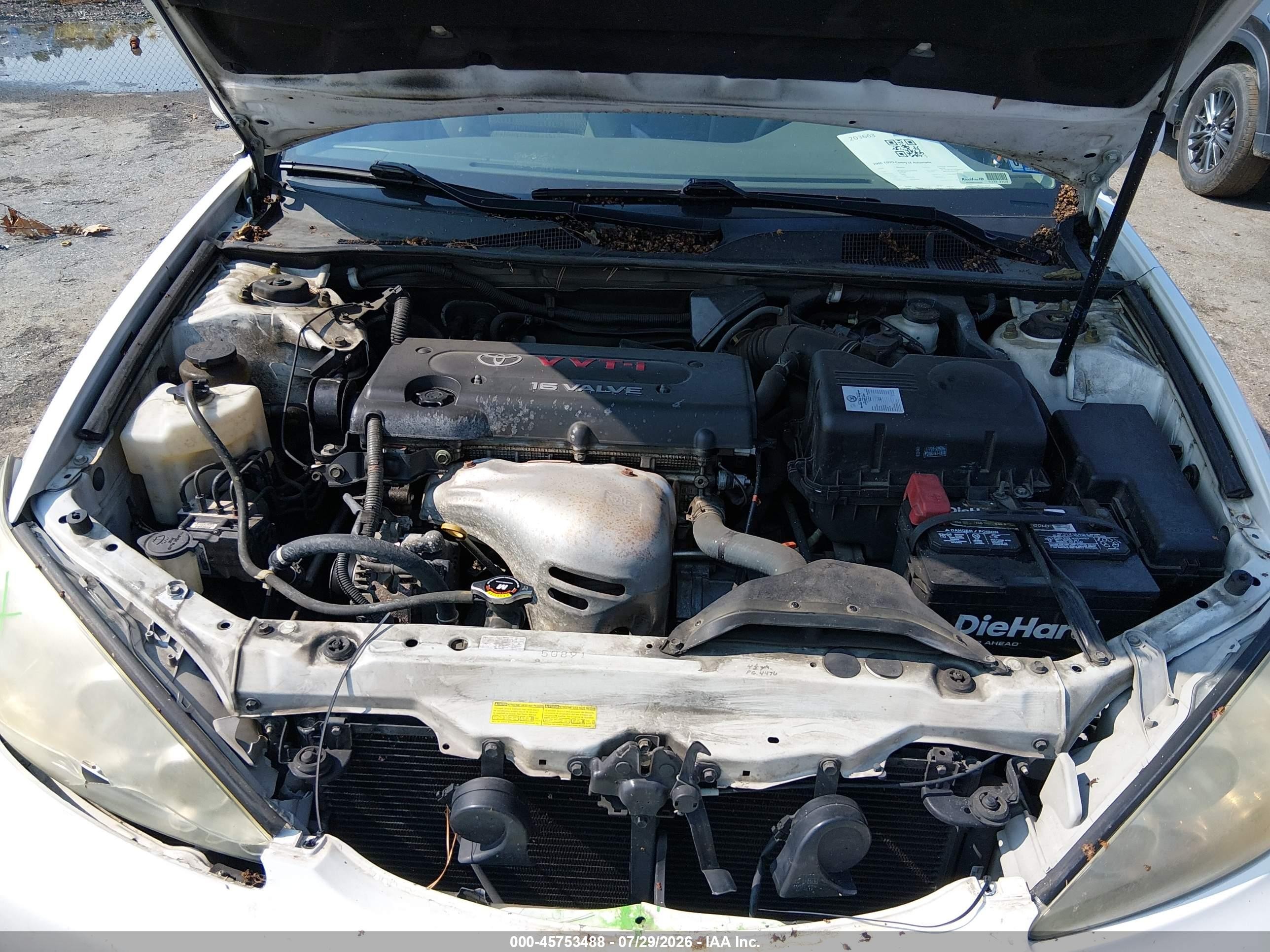 2005 Toyota Camry Le White vin: 4T1BE30K55U547970