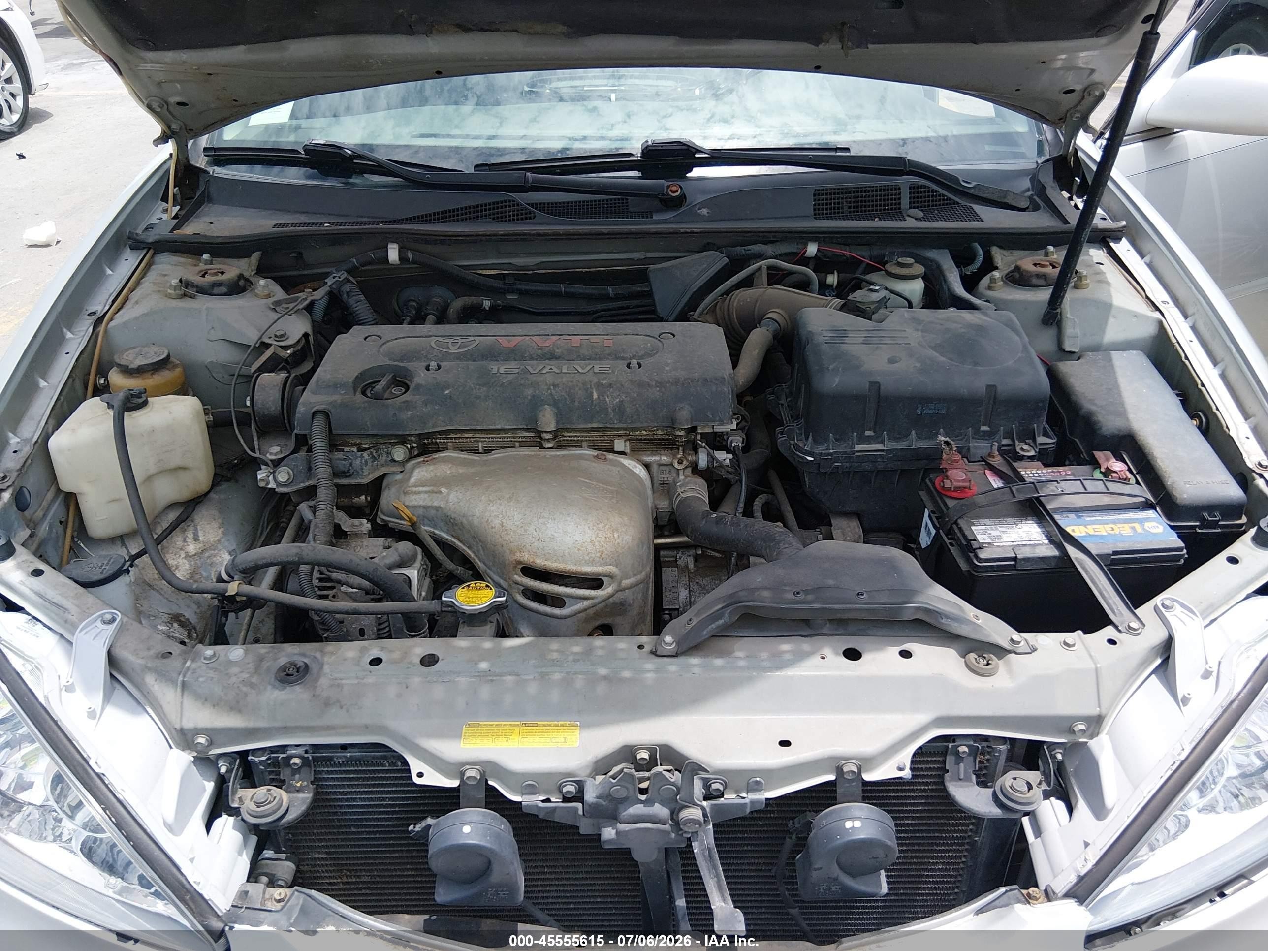 2002 Toyota Camry Le Silver vin: 4T1BE30K62U019821