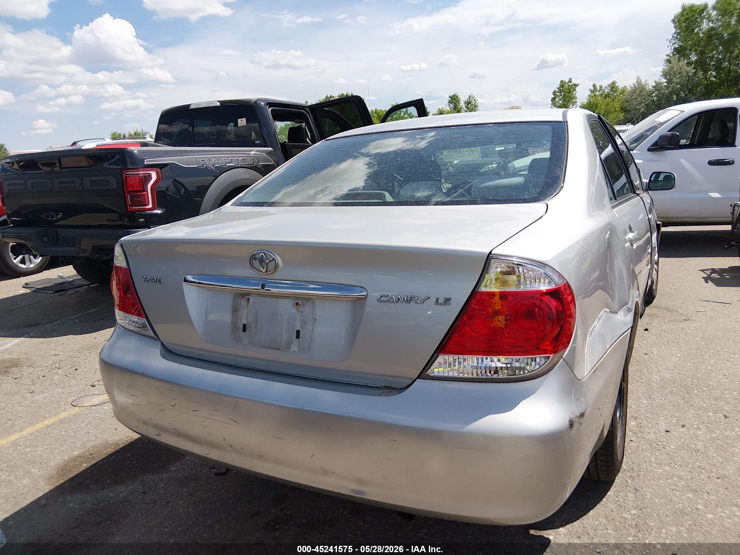 2006 Toyota Camry Le Silver vin: 4T1BE30K66U159907