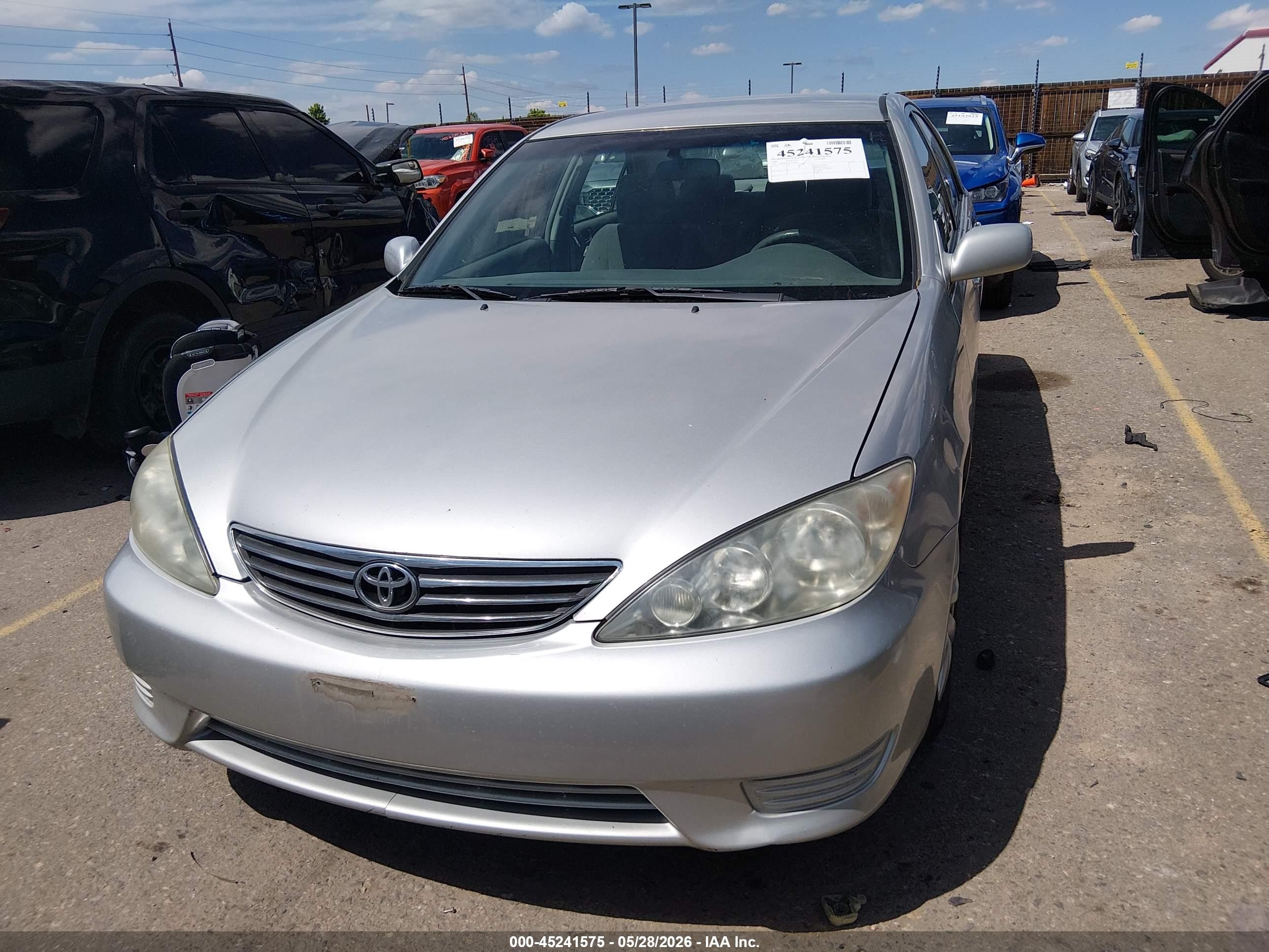 2006 Toyota Camry Le Silver vin: 4T1BE30K66U159907